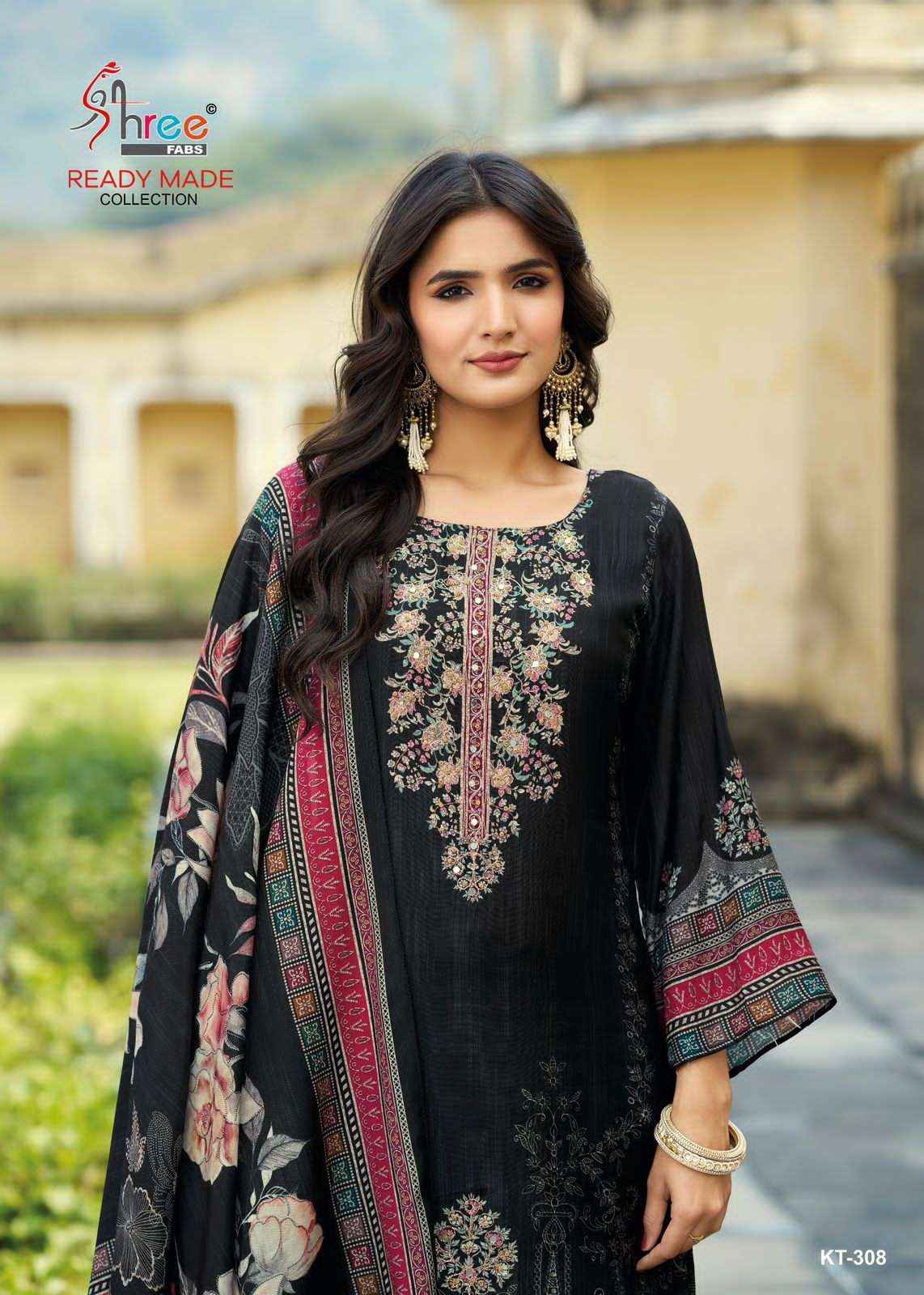 Shree Fabs Kt 308 Colors Digital Printed Muslin Pakistani Dress Wholesale Rate ( 4 Pcs Catalog )