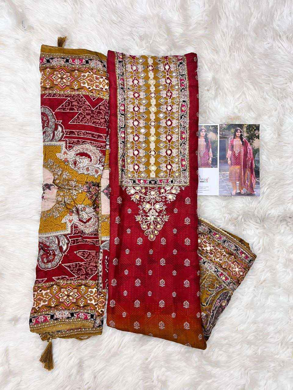 Shree Fabs Kt 308 Colors Digital Printed Muslin Pakistani Dress Wholesale Rate ( 4 Pcs Catalog )