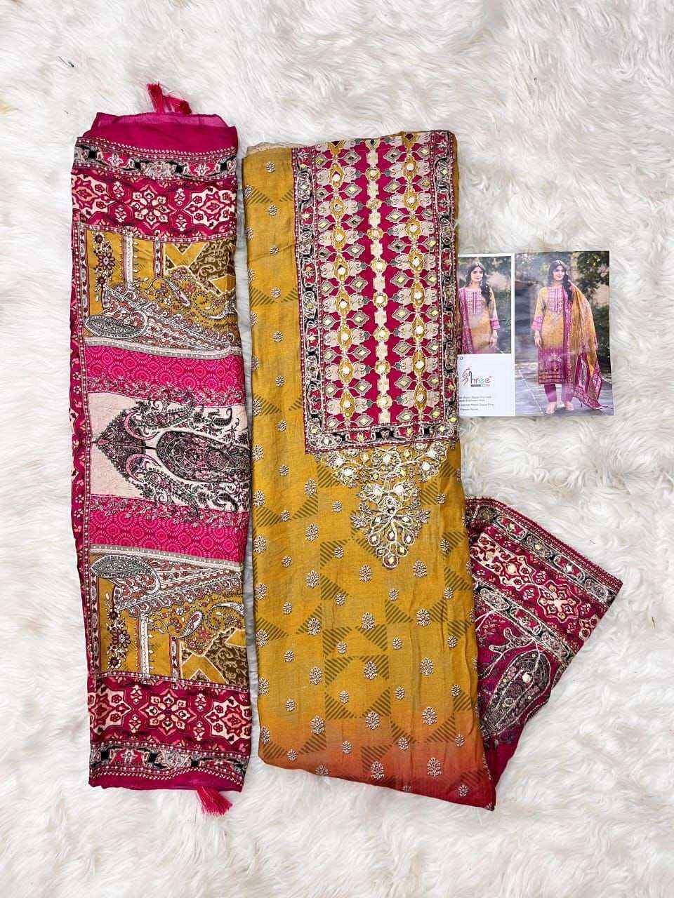 Shree Fabs Kt 308 Colors Digital Printed Muslin Pakistani Dress Wholesale Rate ( 4 Pcs Catalog )