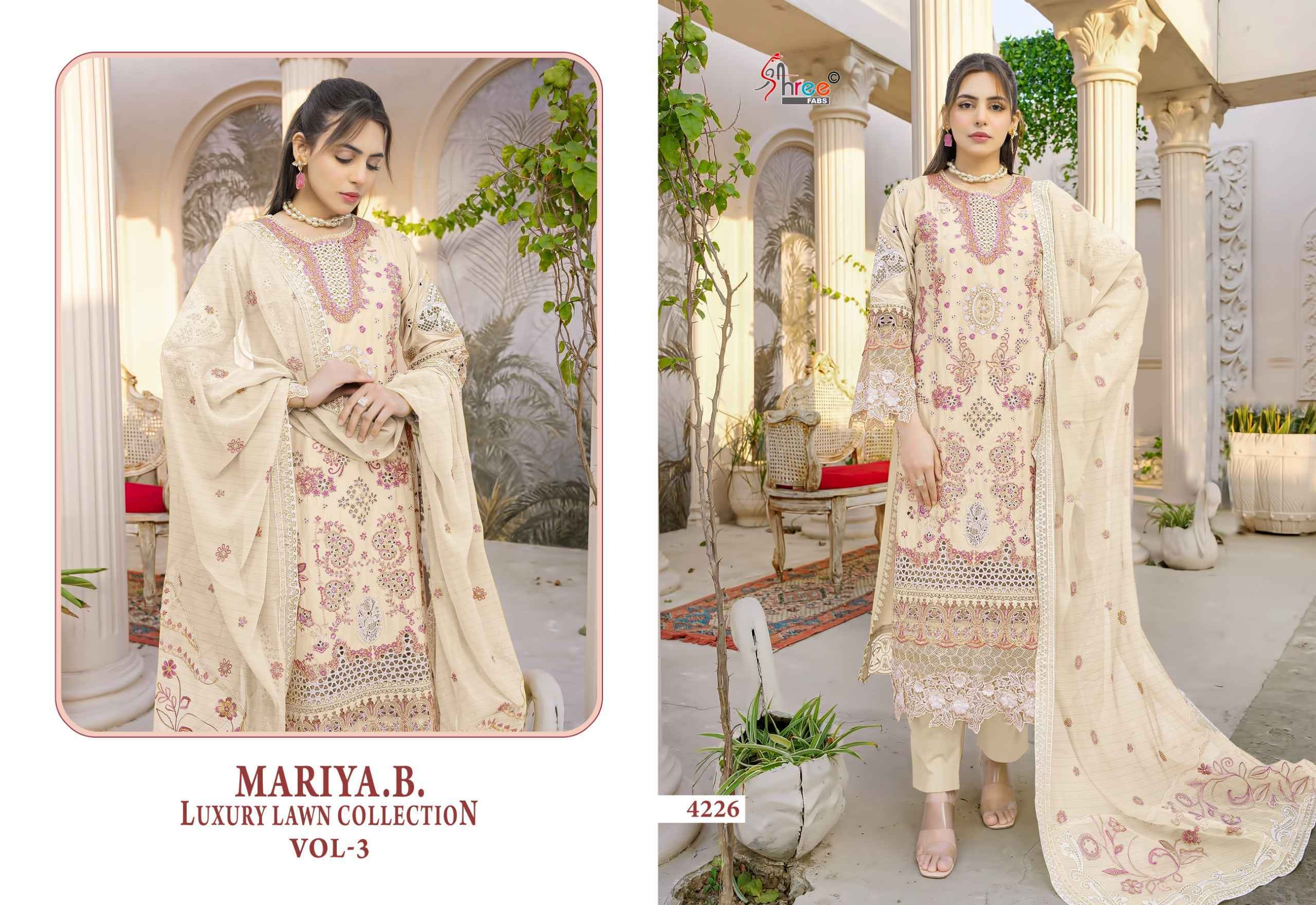 Shree Fabs Mariya B Luxury Lawn Collection Vol 3 Cotton Salwar Kameez Wholesale Rate ( 6 Pcs Catalog )