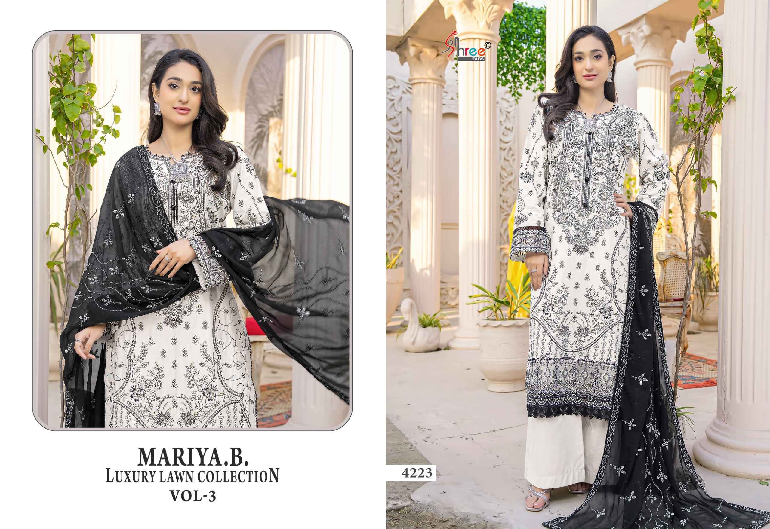 Shree Fabs Mariya B Luxury Lawn Collection Vol 3 Cotton Salwar Kameez Wholesale Rate ( 6 Pcs Catalog )