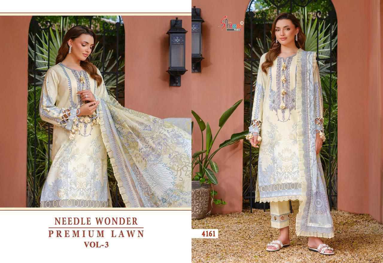 Shree Fabs Needle Wonder Premium Lawn Vol 3 Cotton Dress Material Wholesale Price ( 8 pcs Catalogue )