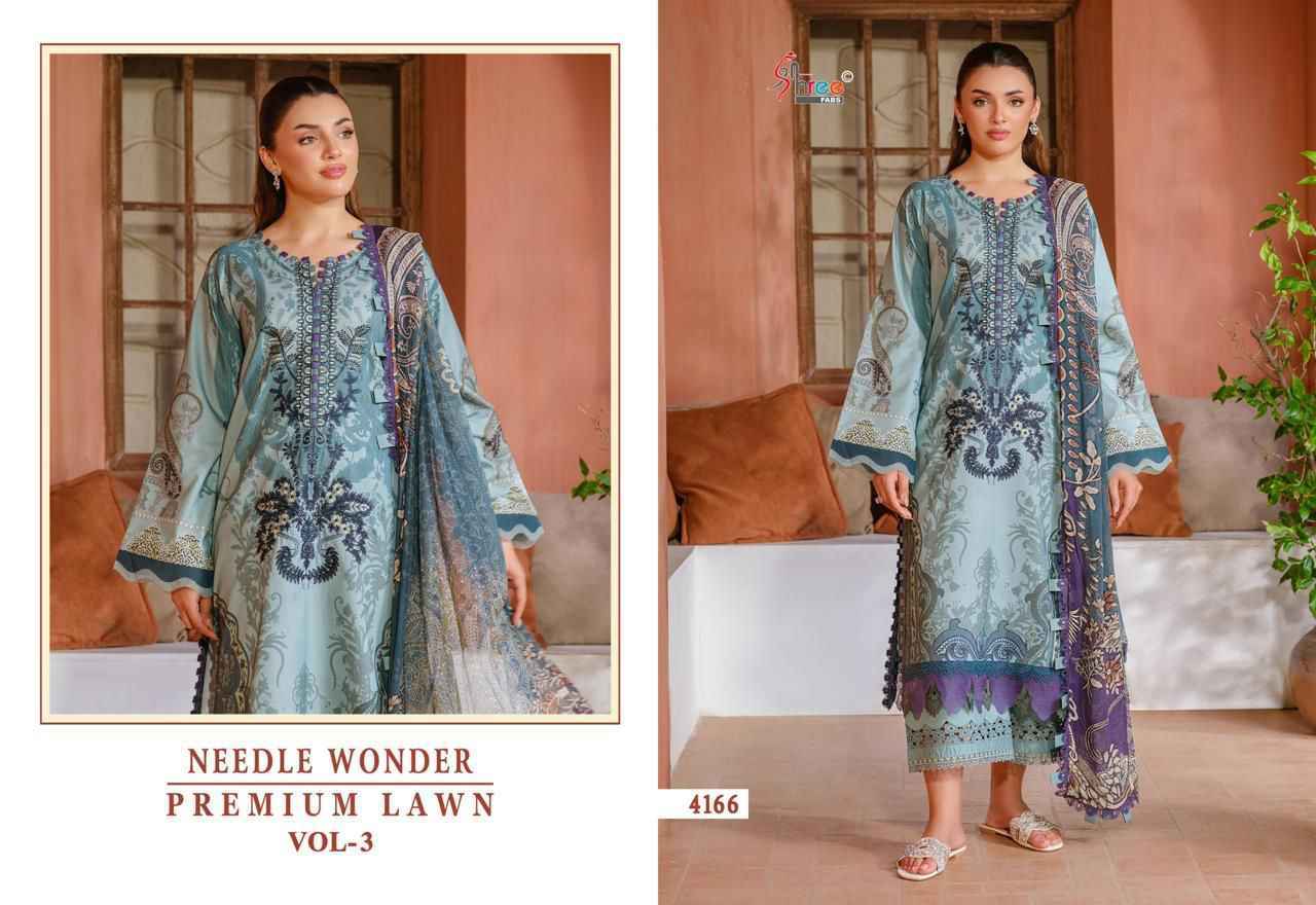 Shree Fabs Needle Wonder Premium Lawn Vol 3 Cotton Dress Material Wholesale Price ( 8 pcs Catalogue )