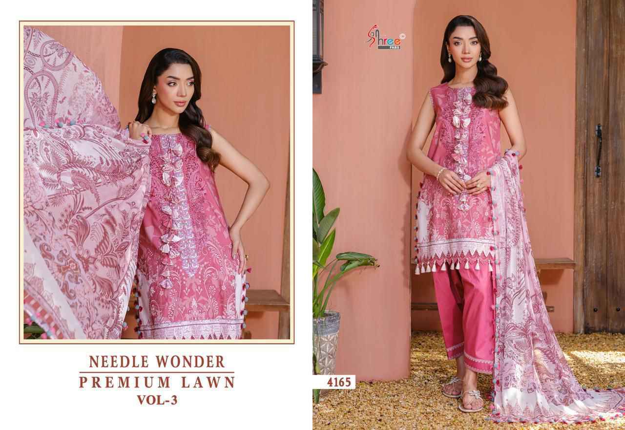 Shree Fabs Needle Wonder Premium Lawn Vol 3 Cotton Dress Material Wholesale Price ( 8 pcs Catalogue )