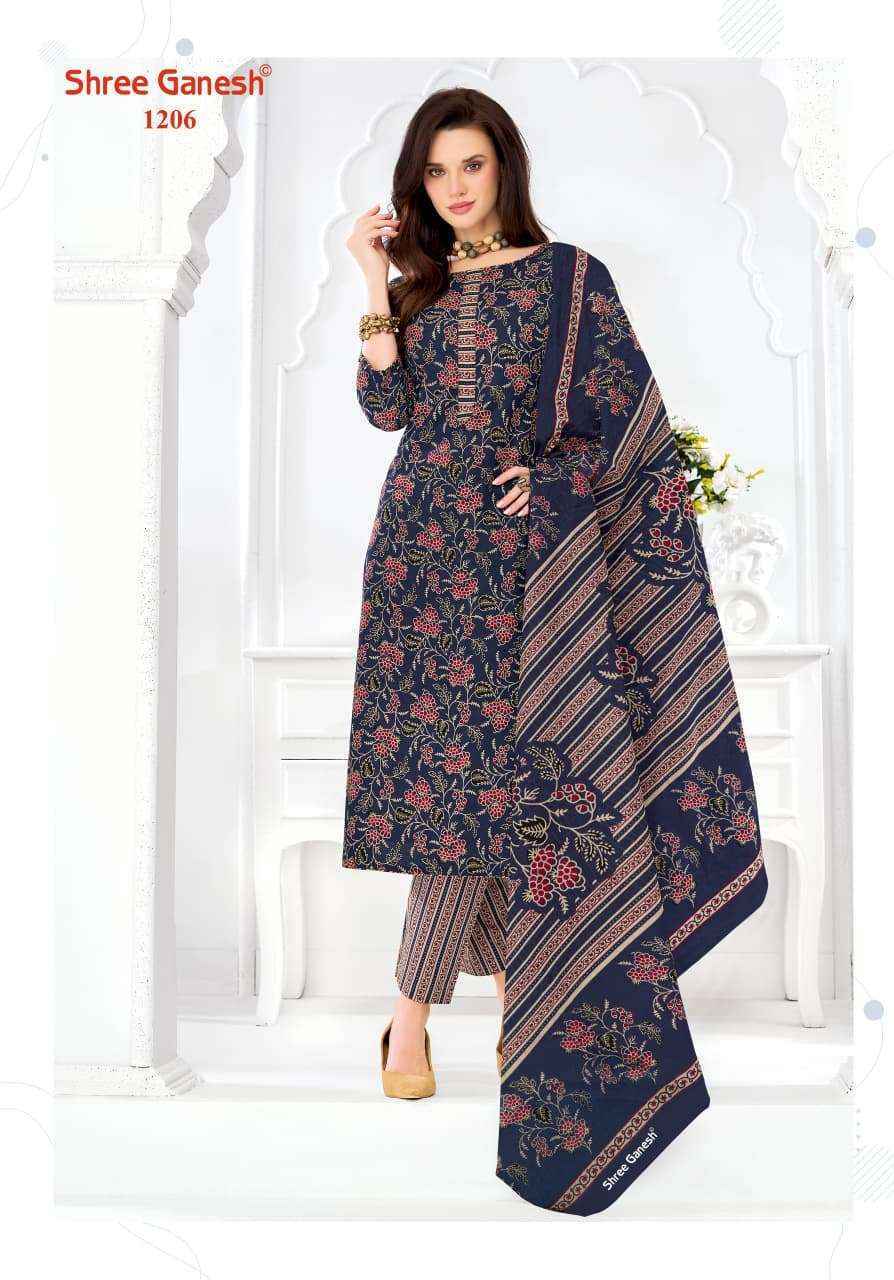Shree Ganesh Samaiyra Pure Cotton Readymade Suits ( 12 pcs Catalogue )