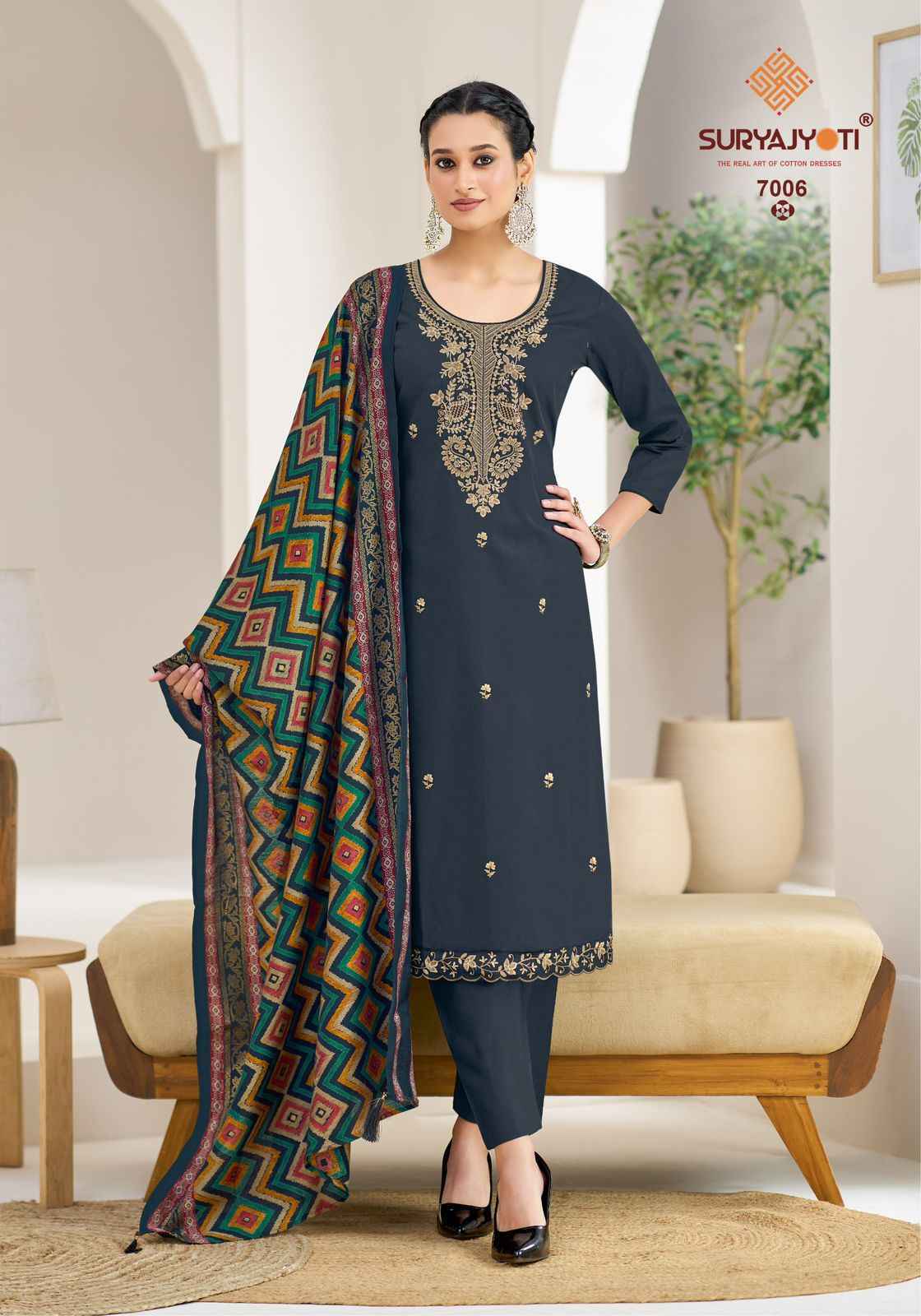 Suryajyoti Pashan Vol 7 Jam Satin Salwar Kameez Wholesale Rate ( 6 Pcs Catalog )