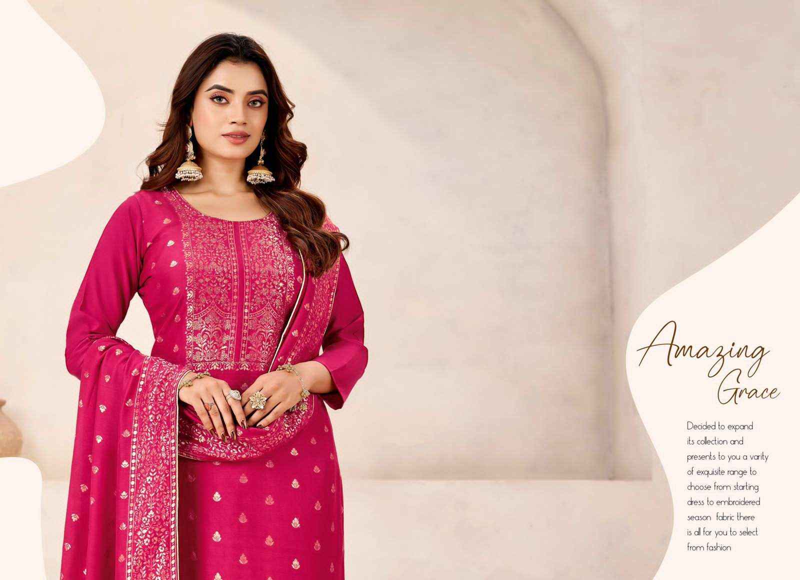 Tanishk Fashion Mayra Pure Muslin Jacquard Dress Material Wholesale Price ( 4 Pcs Catalogue )