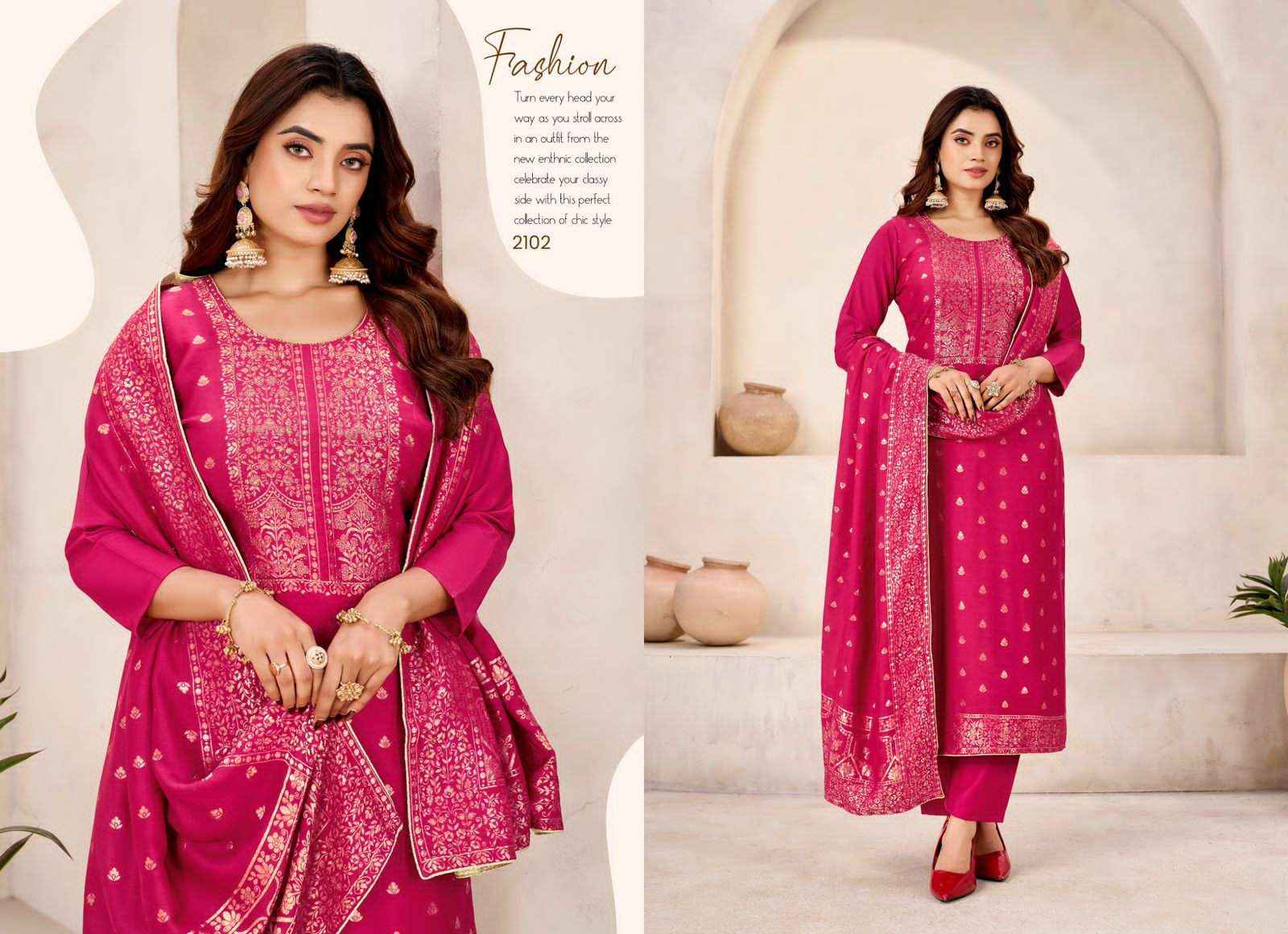 Tanishk Fashion Mayra Pure Muslin Jacquard Dress Material Wholesale Price ( 4 Pcs Catalogue )