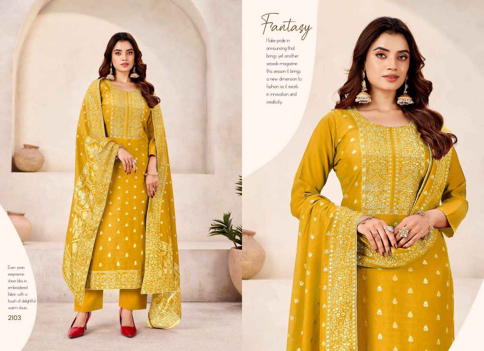 Tanishk Fashion Mayra Pure Muslin Jacquard Dress Material Wholesale Price ( 4 Pcs Catalogue )