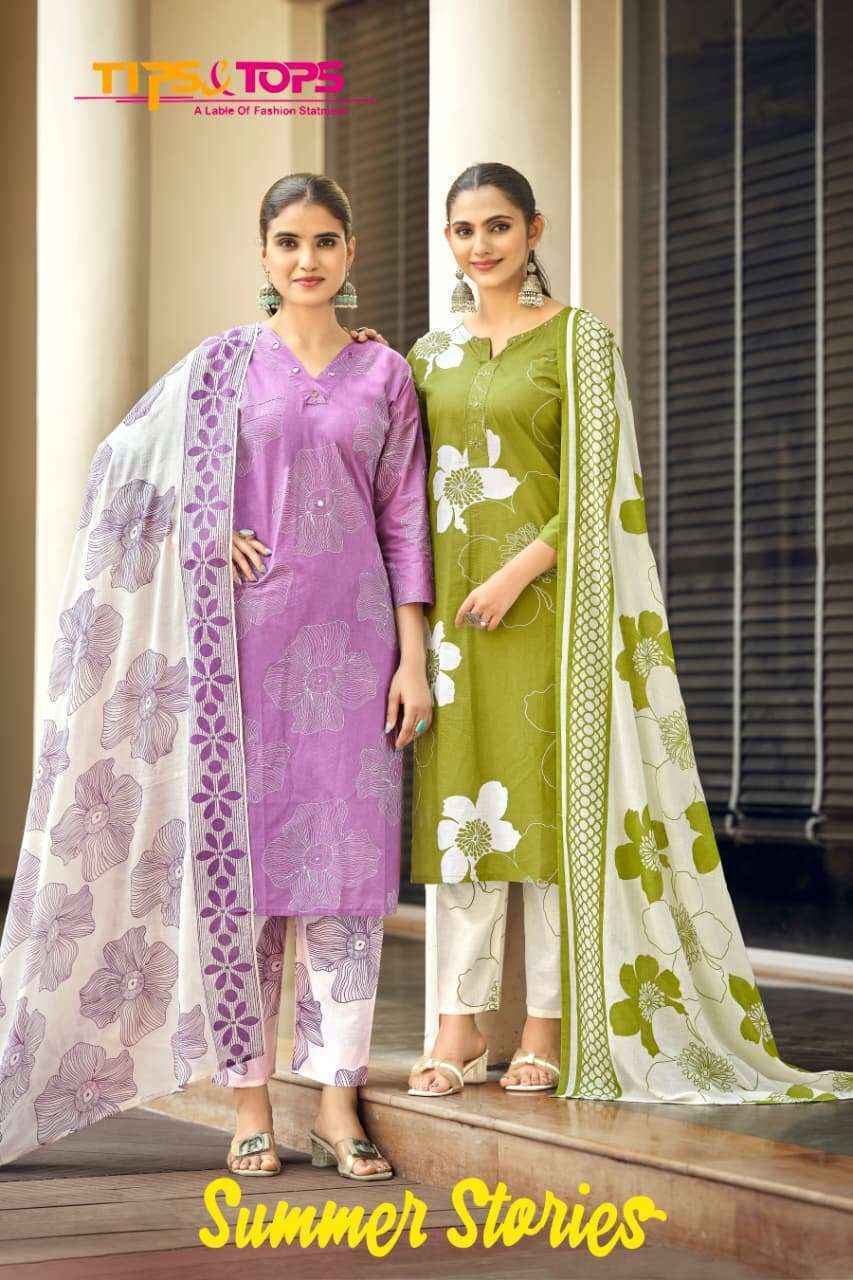 Tips & Tops Summer Stories Cotton Readymade Suits Wholesale Price ( 6 pcs Catalogue )