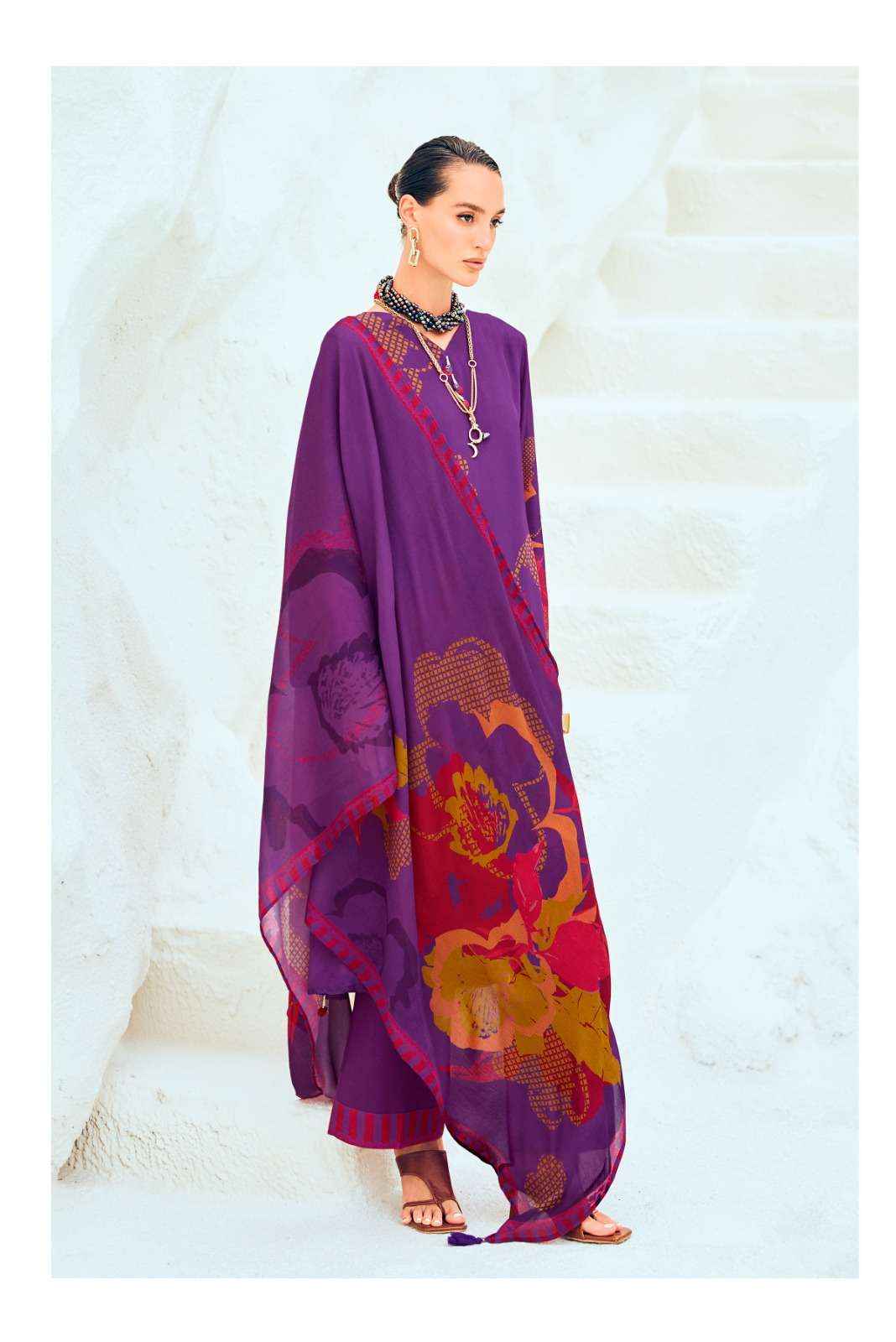 Varsha The Print Stories Discostar Digital Printed Crape Silk Salwar Kameez Wholesale Rate ( 4 Pcs Catalog )