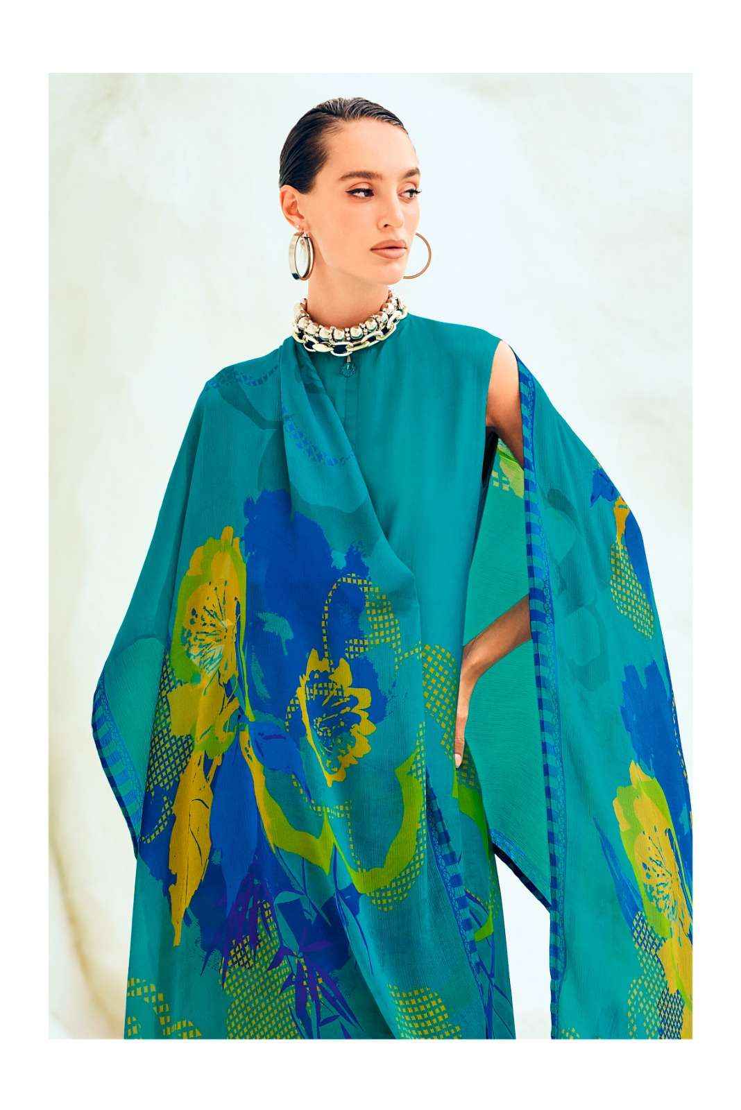 Varsha The Print Stories Discostar Digital Printed Crape Silk Salwar Kameez Wholesale Rate ( 4 Pcs Catalog )