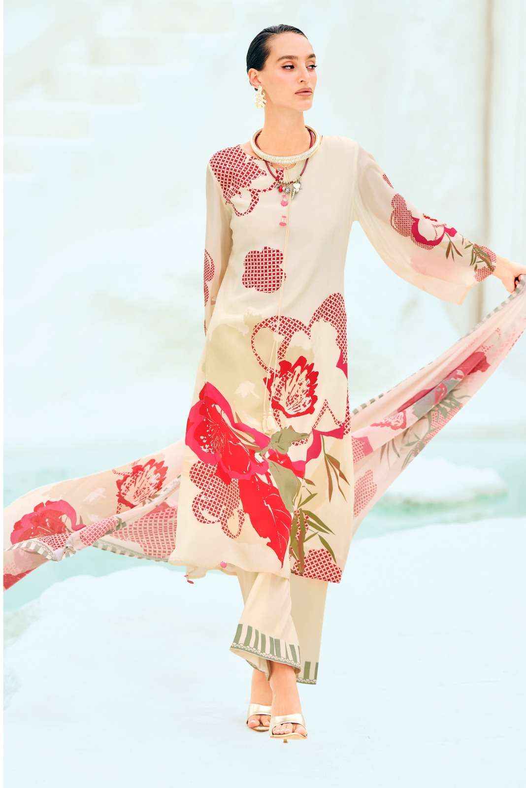 Varsha The Print Stories Discostar Digital Printed Crape Silk Salwar Kameez Wholesale Rate ( 4 Pcs Catalog )