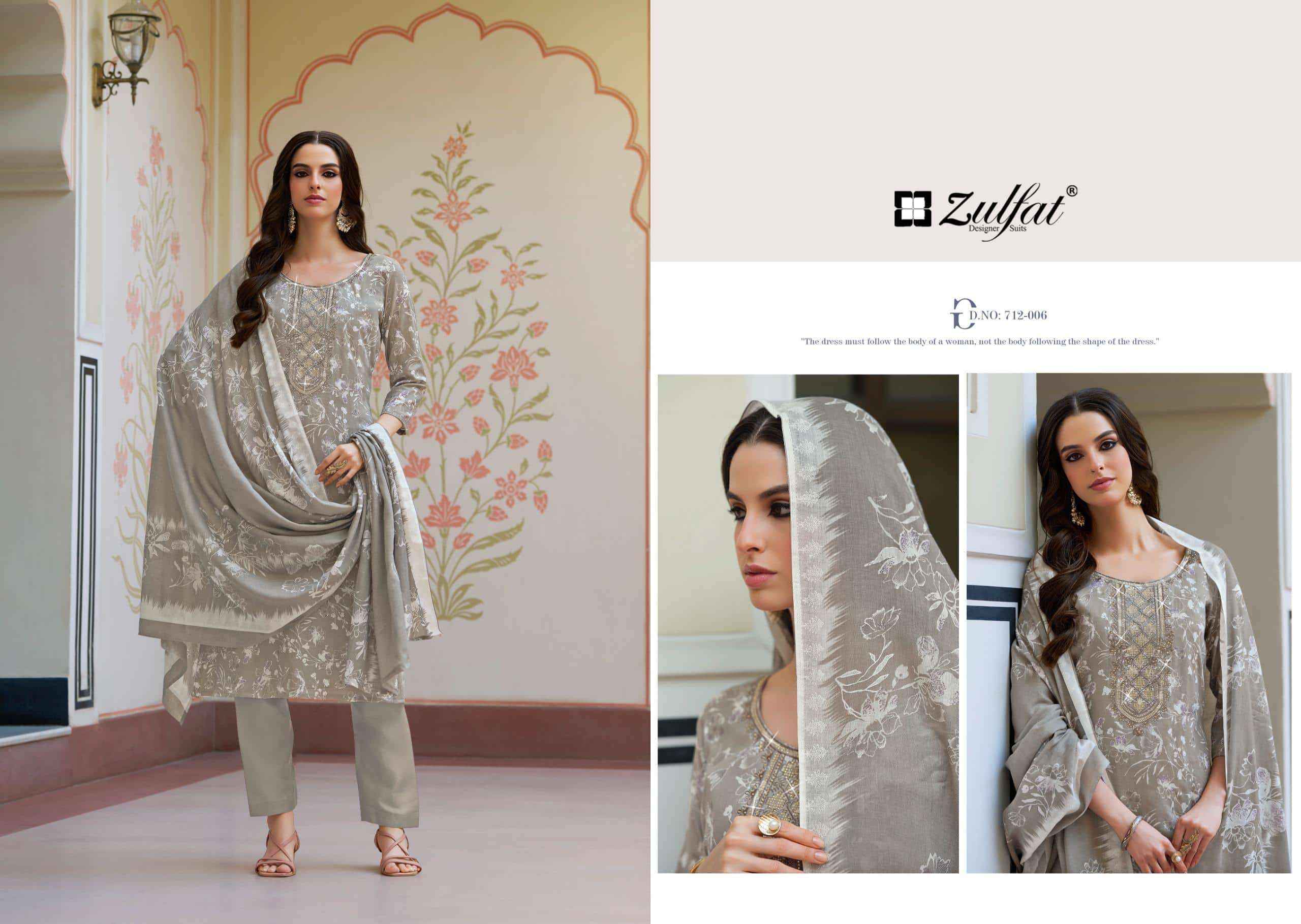 Zulfat Husna Fancy Cotton Salwar Kameez Wholesale Rate ( 6 Pcs Catalog )