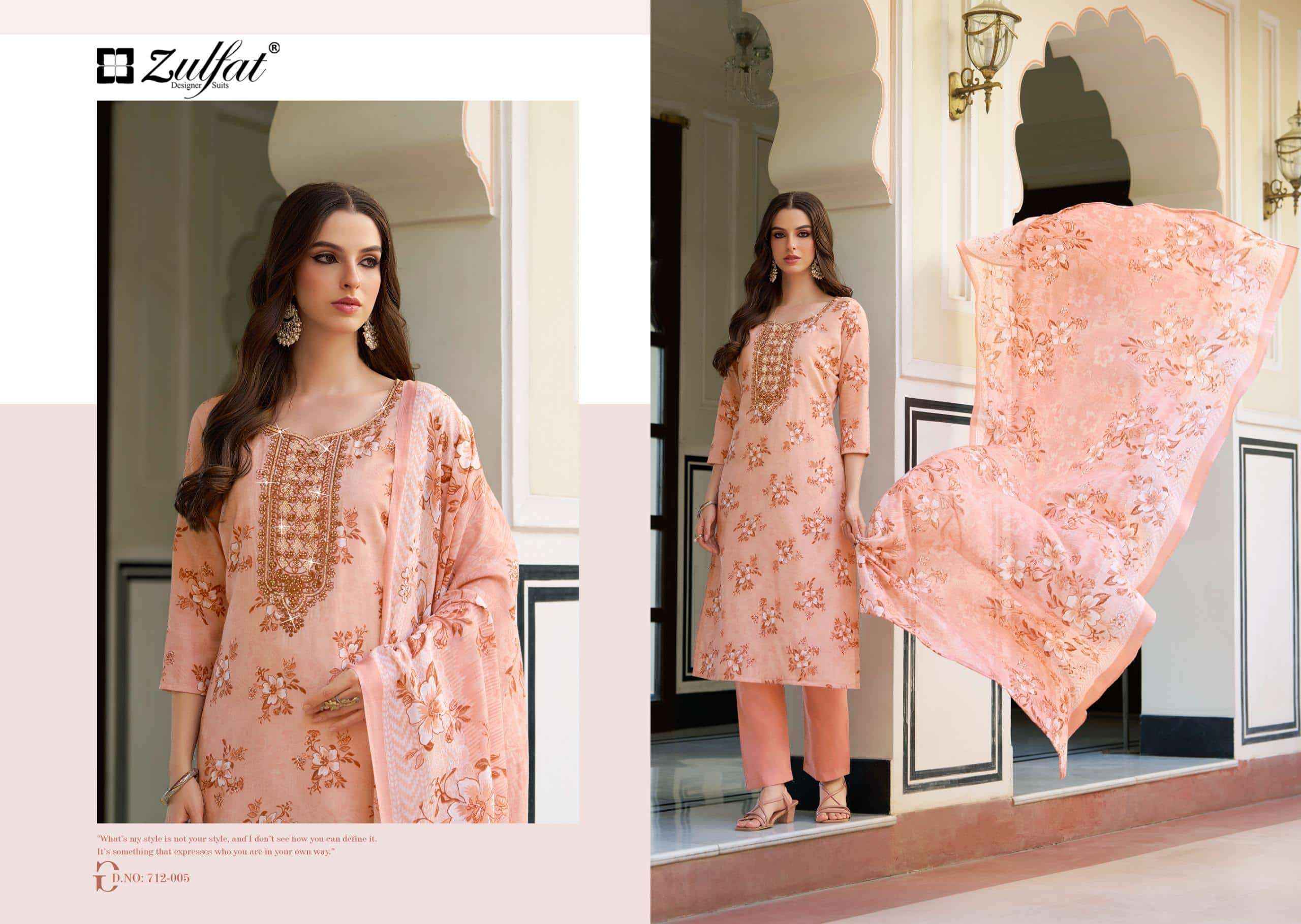 Zulfat Husna Fancy Cotton Salwar Kameez Wholesale Rate ( 6 Pcs Catalog )