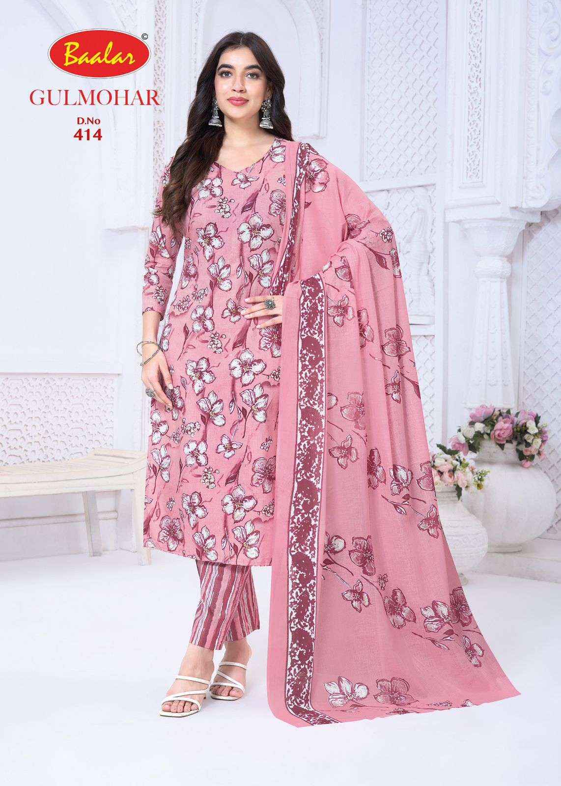 BAALAR GULMOHAR VOL 4 LAWN COTTON DIGITAL PRINT SALWAR Kameez wholesale Rate ( 12 Pcs Catalog )