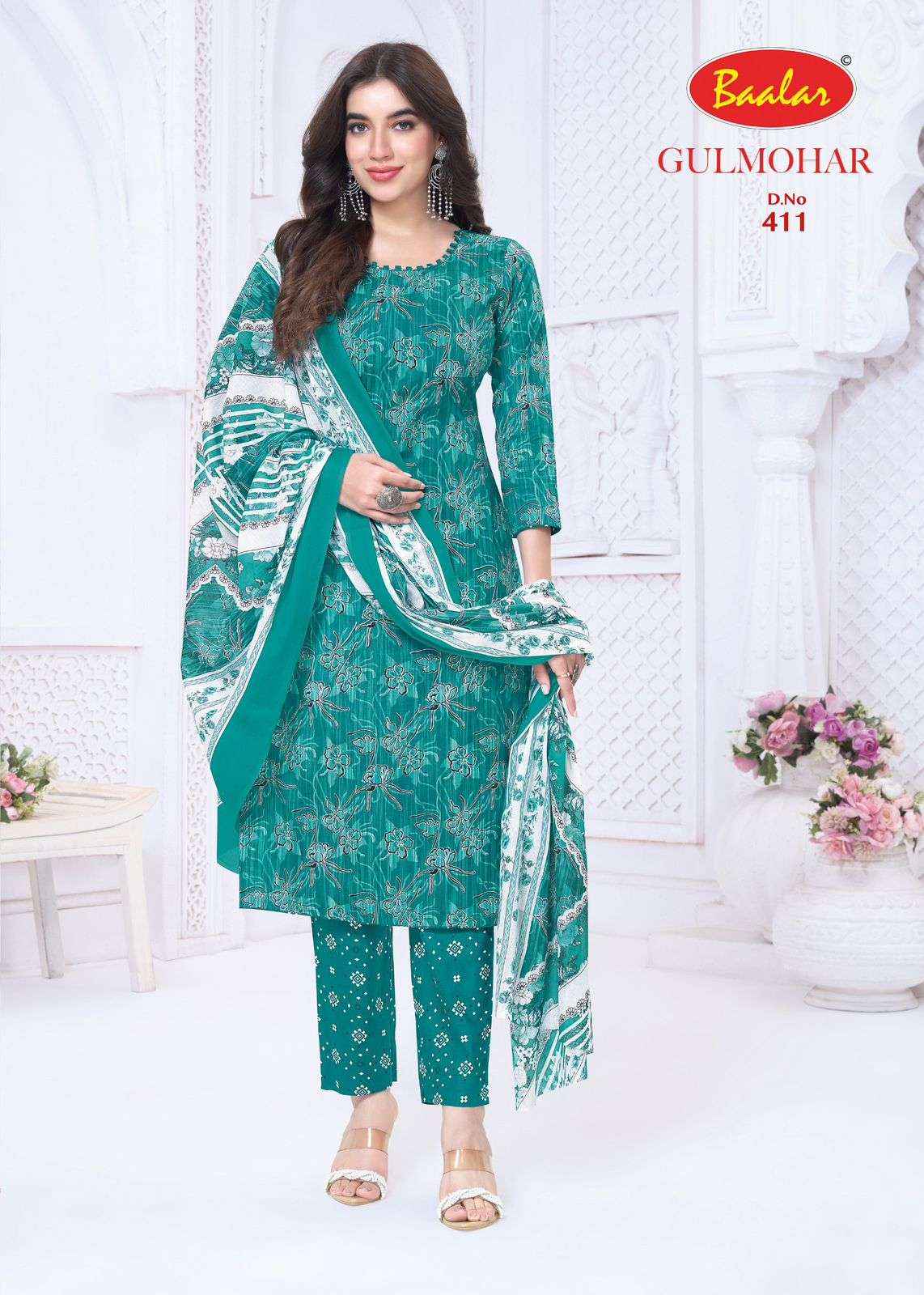 BAALAR GULMOHAR VOL 4 LAWN COTTON DIGITAL PRINT SALWAR Kameez wholesale Rate ( 12 Pcs Catalog )
