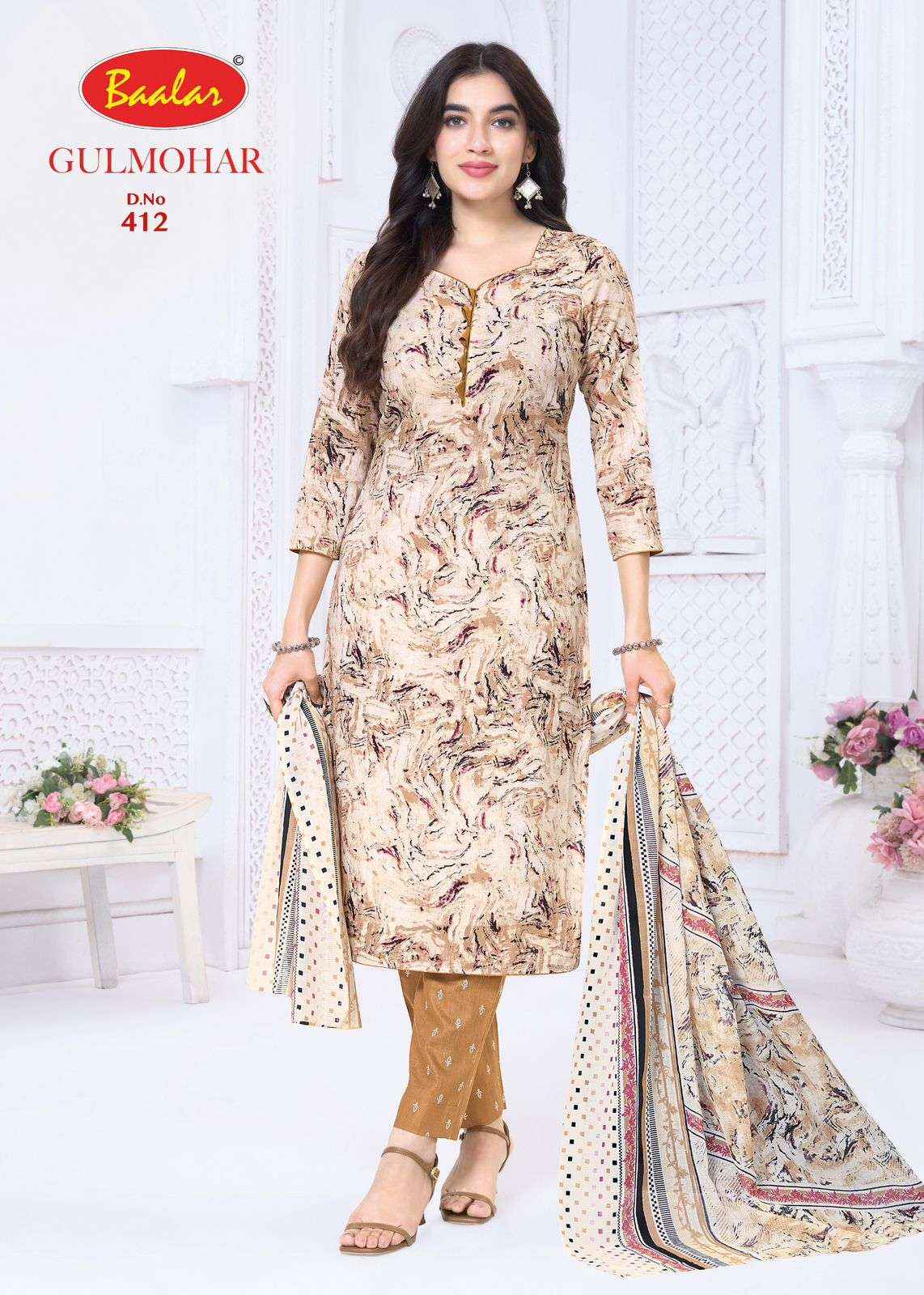 BAALAR GULMOHAR VOL 4 LAWN COTTON DIGITAL PRINT SALWAR Kameez wholesale Rate ( 12 Pcs Catalog )