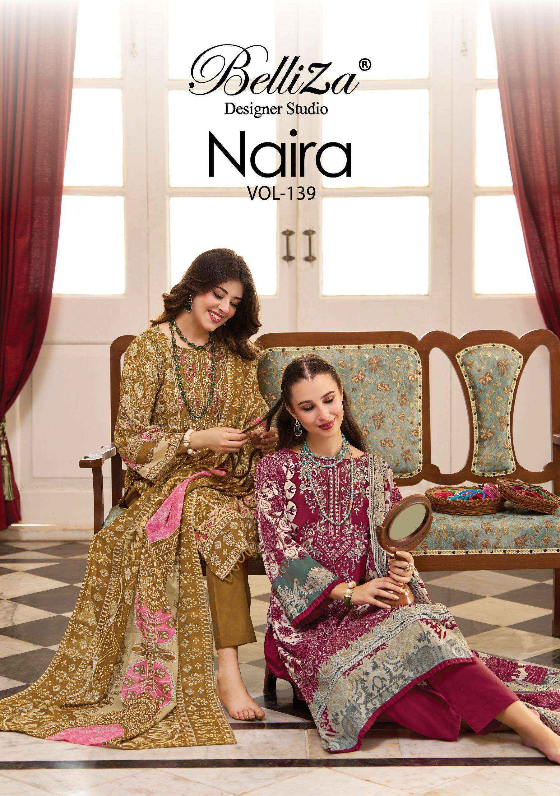 Belliza Naira Vol 139 Cotton Salwar Kameez Wholesale Rate ( 8 Pcs Catalog )
