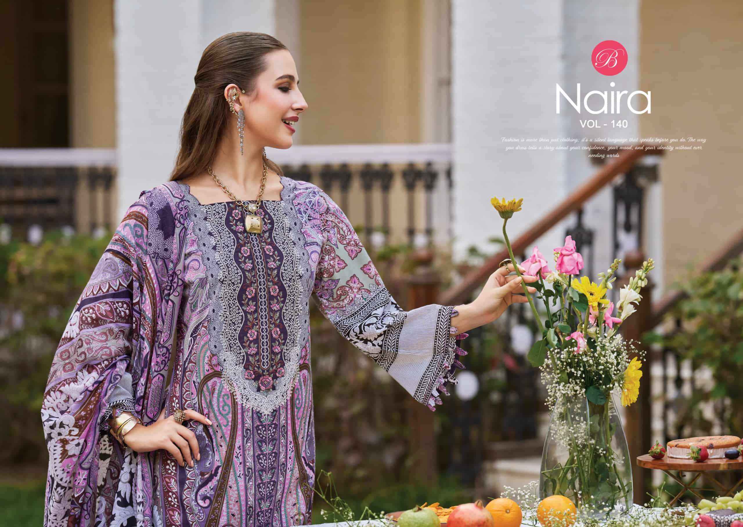 Belliza Naira Vol 140 Fancy Cotton Salwar Kameez Wholesale Rate ( 8 Pcs Catalog )