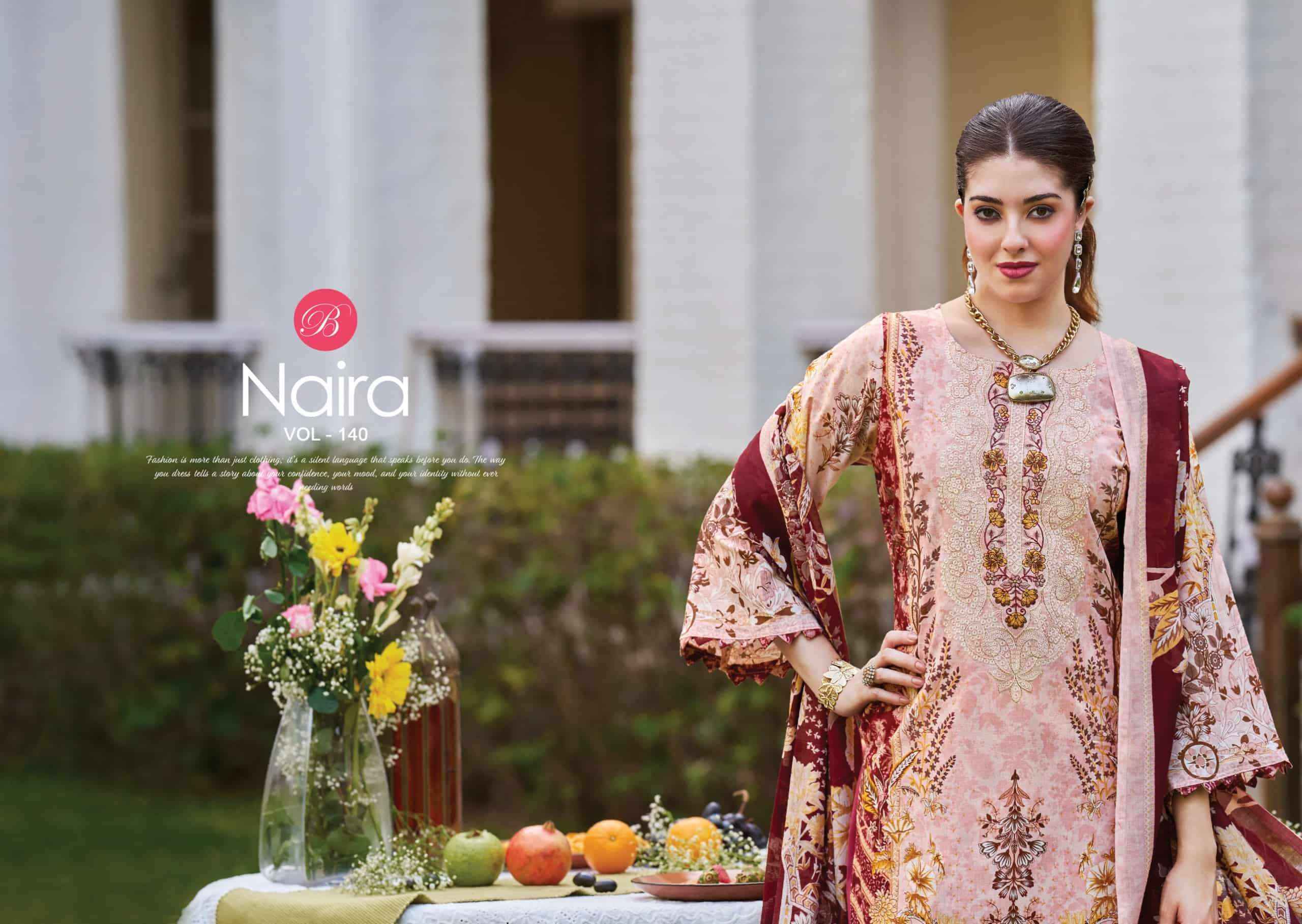 Belliza Naira Vol 140 Fancy Cotton Salwar Kameez Wholesale Rate ( 8 Pcs Catalog )