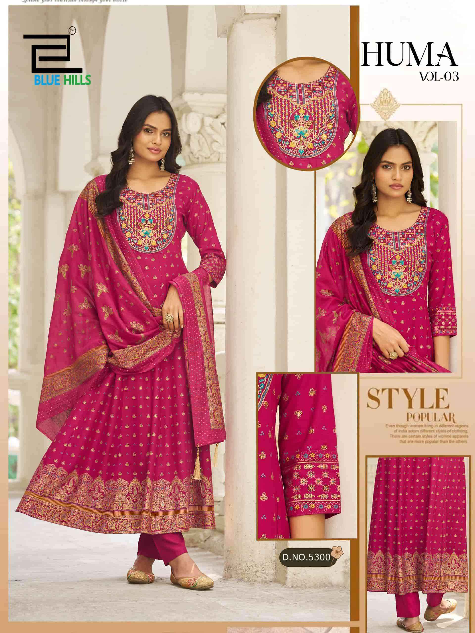 Blue Hills Huma Vol 3 Readymade Anarkali Suit Wholesale Price ( 6 Pcs Catalogue )