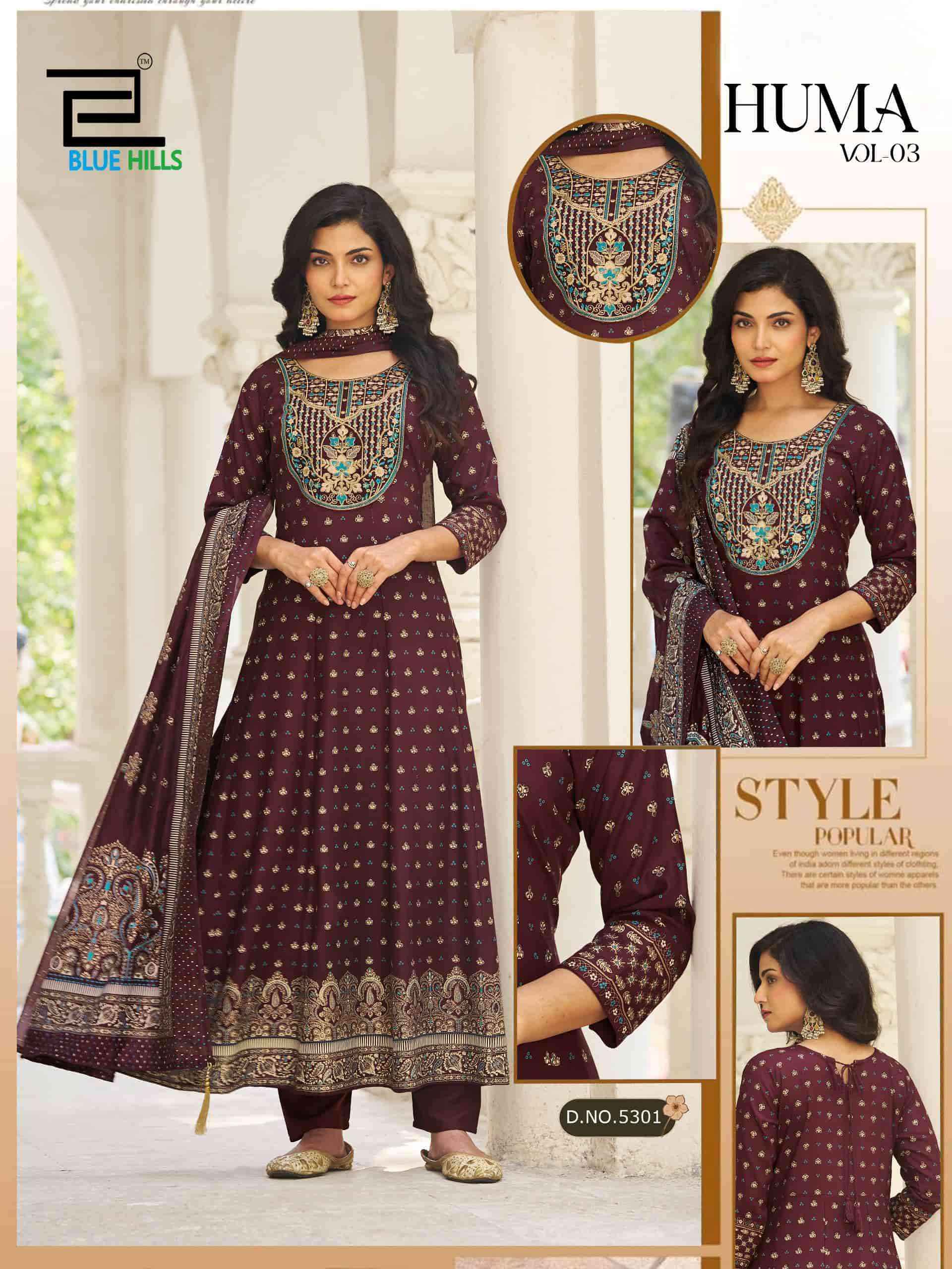 Blue Hills Huma Vol 3 Readymade Anarkali Suit Wholesale Price ( 6 Pcs Catalogue )