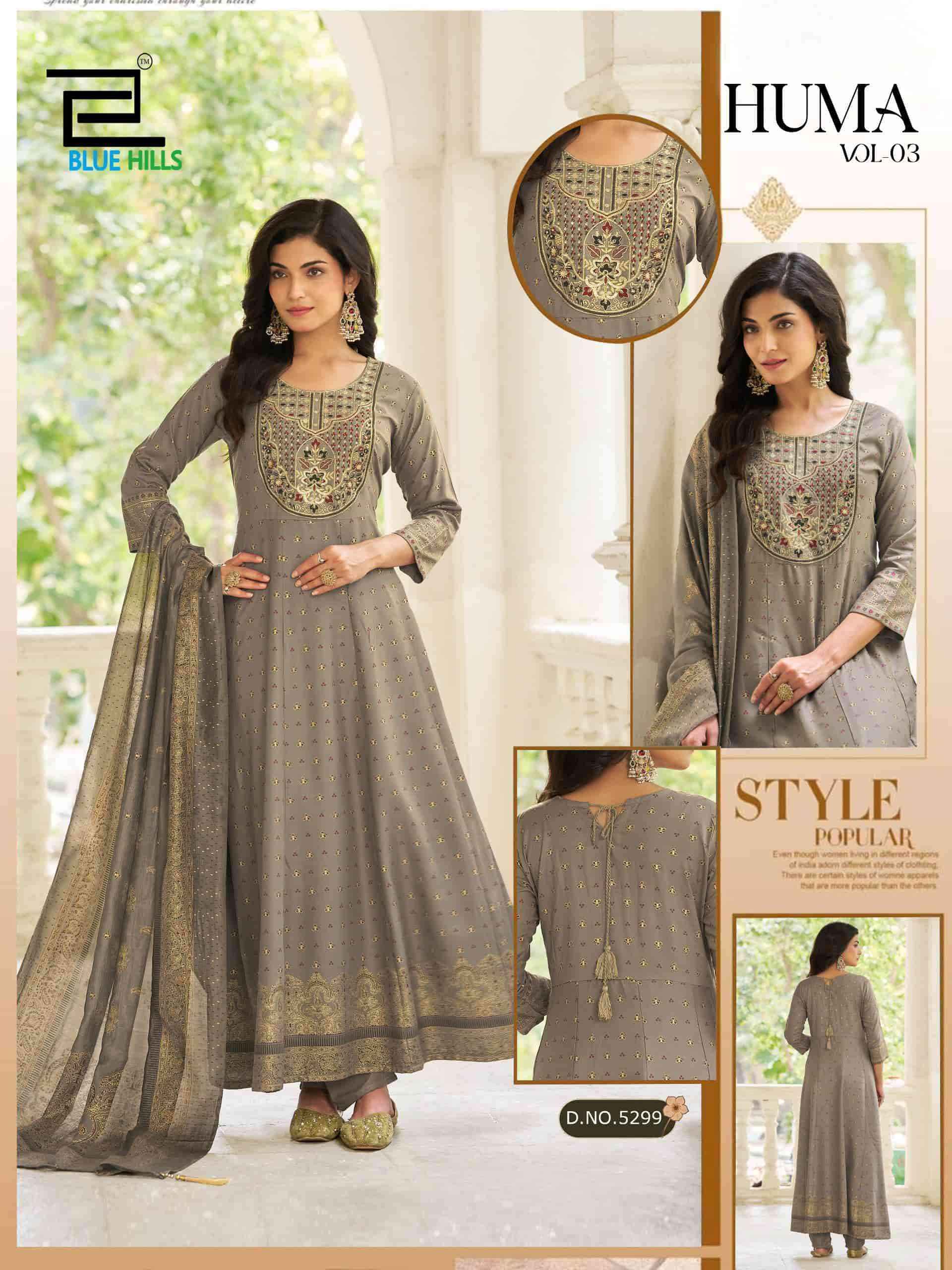 Blue Hills Huma Vol 3 Readymade Anarkali Suit Wholesale Price ( 6 Pcs Catalogue )