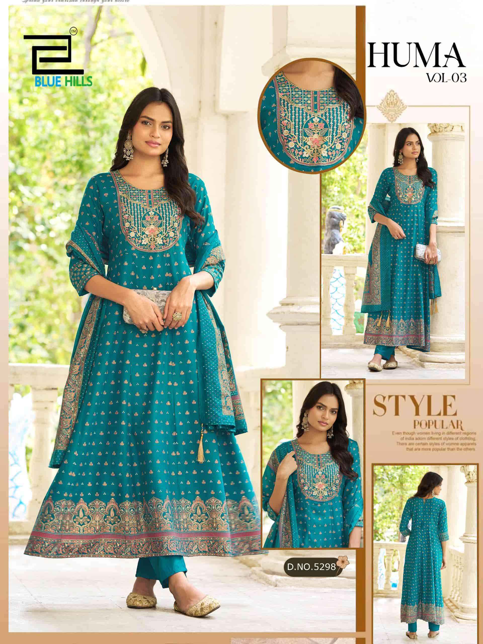 Blue Hills Huma Vol 3 Readymade Anarkali Suit Wholesale Price ( 6 Pcs Catalogue )