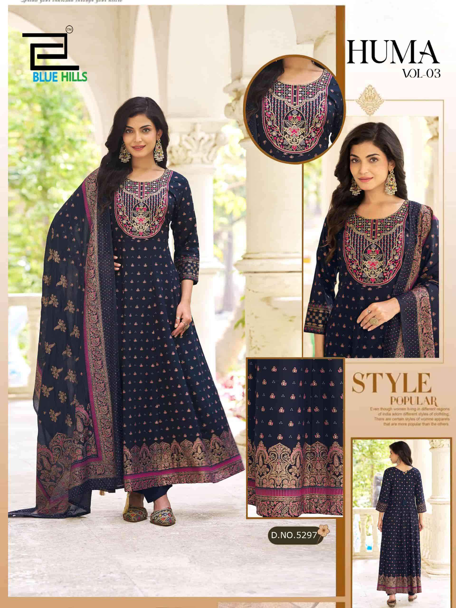 Blue Hills Huma Vol 3 Readymade Anarkali Suit Wholesale Price ( 6 Pcs Catalogue )