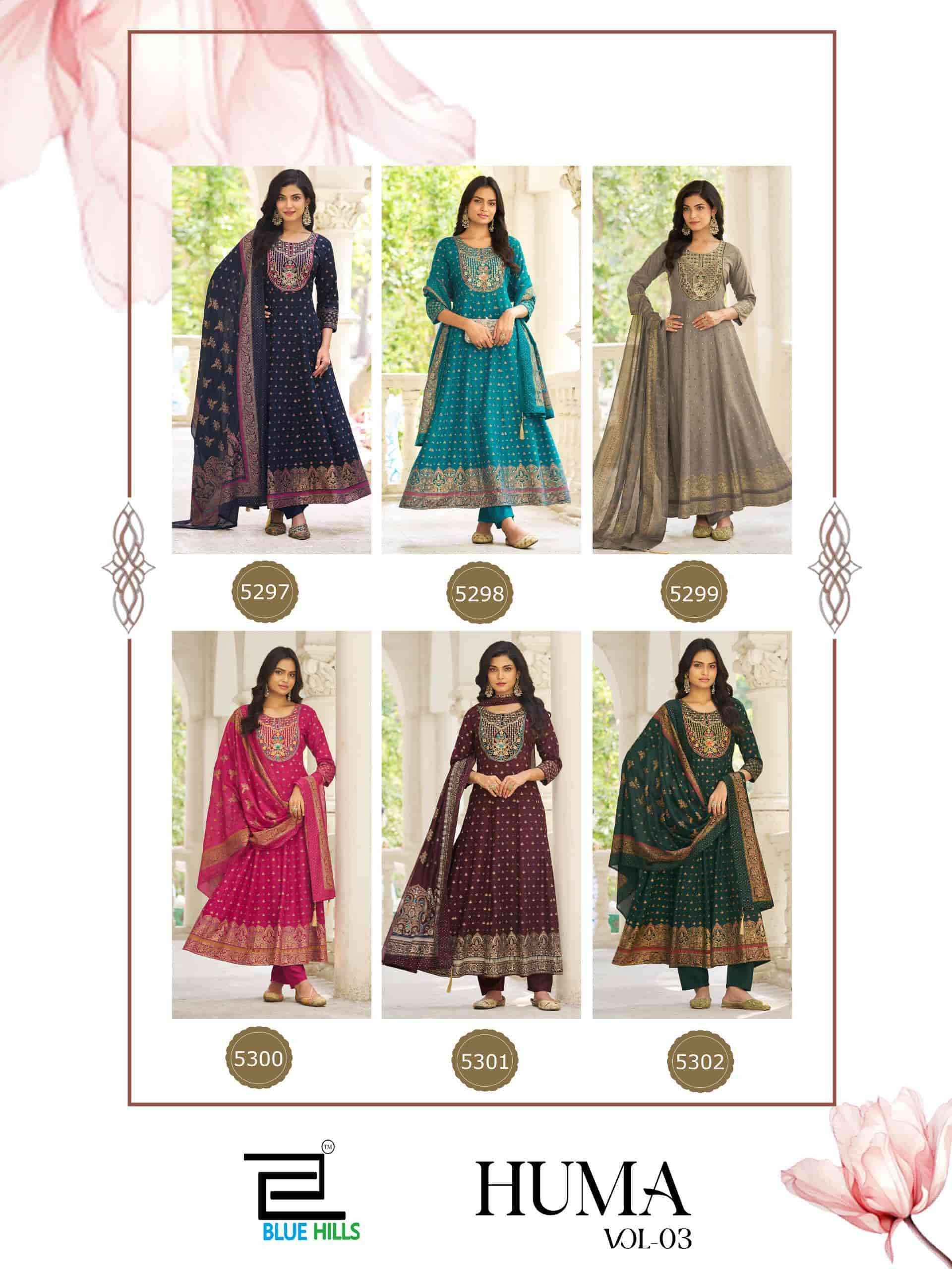 Blue Hills Huma Vol 3 Readymade Anarkali Suit Wholesale Price ( 6 Pcs Catalogue )