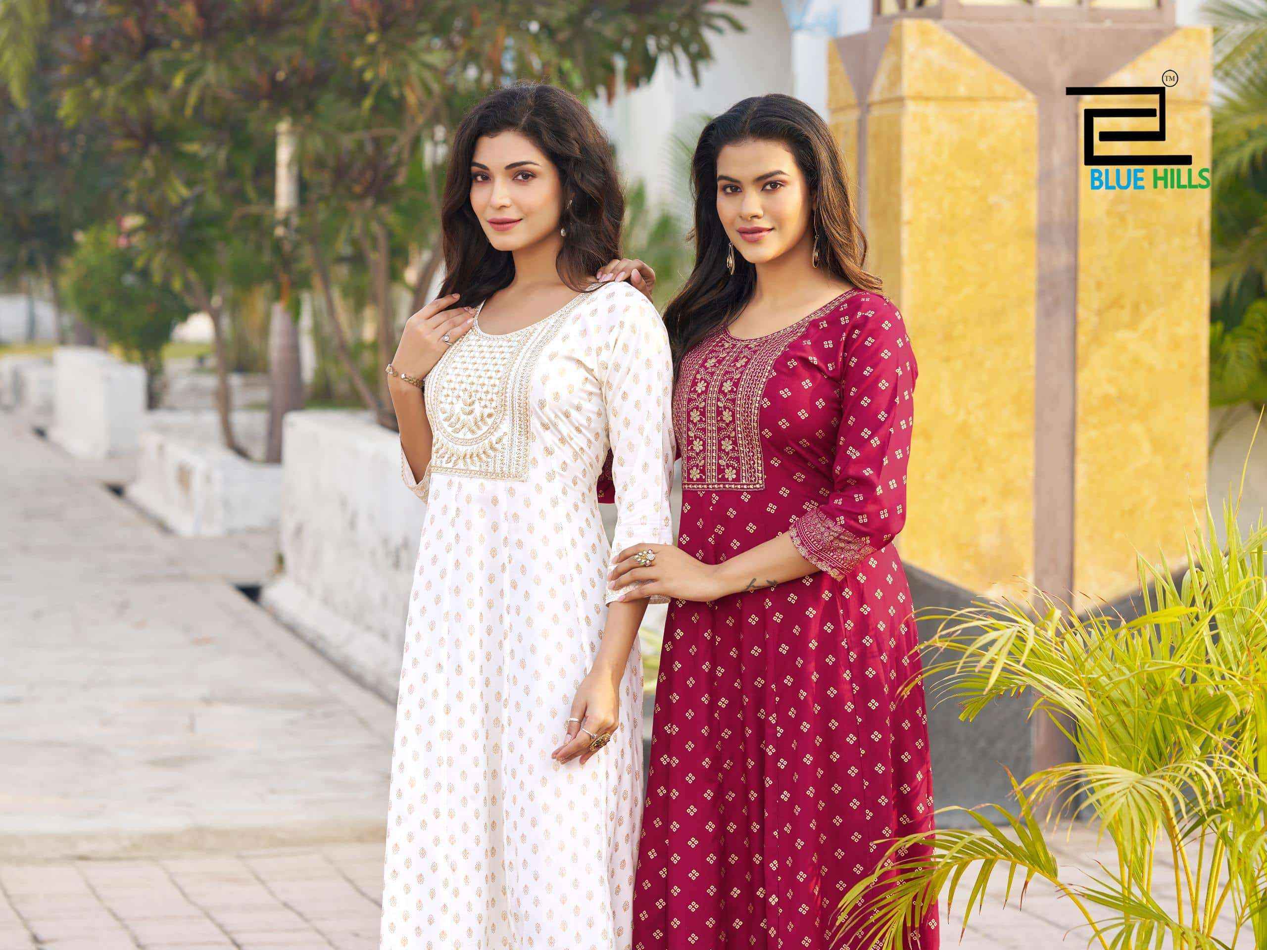 Blue Hills Lopez Anarkali Rayon Gown Suits Wholesale Price ( 6 Pcs Catalogue )