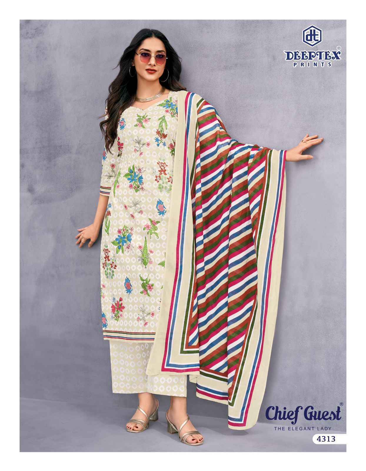 Deeptex Chief Guest Vol 43 Cotton Dress Material Wholesale Price ( 15 pcs Catalogue )