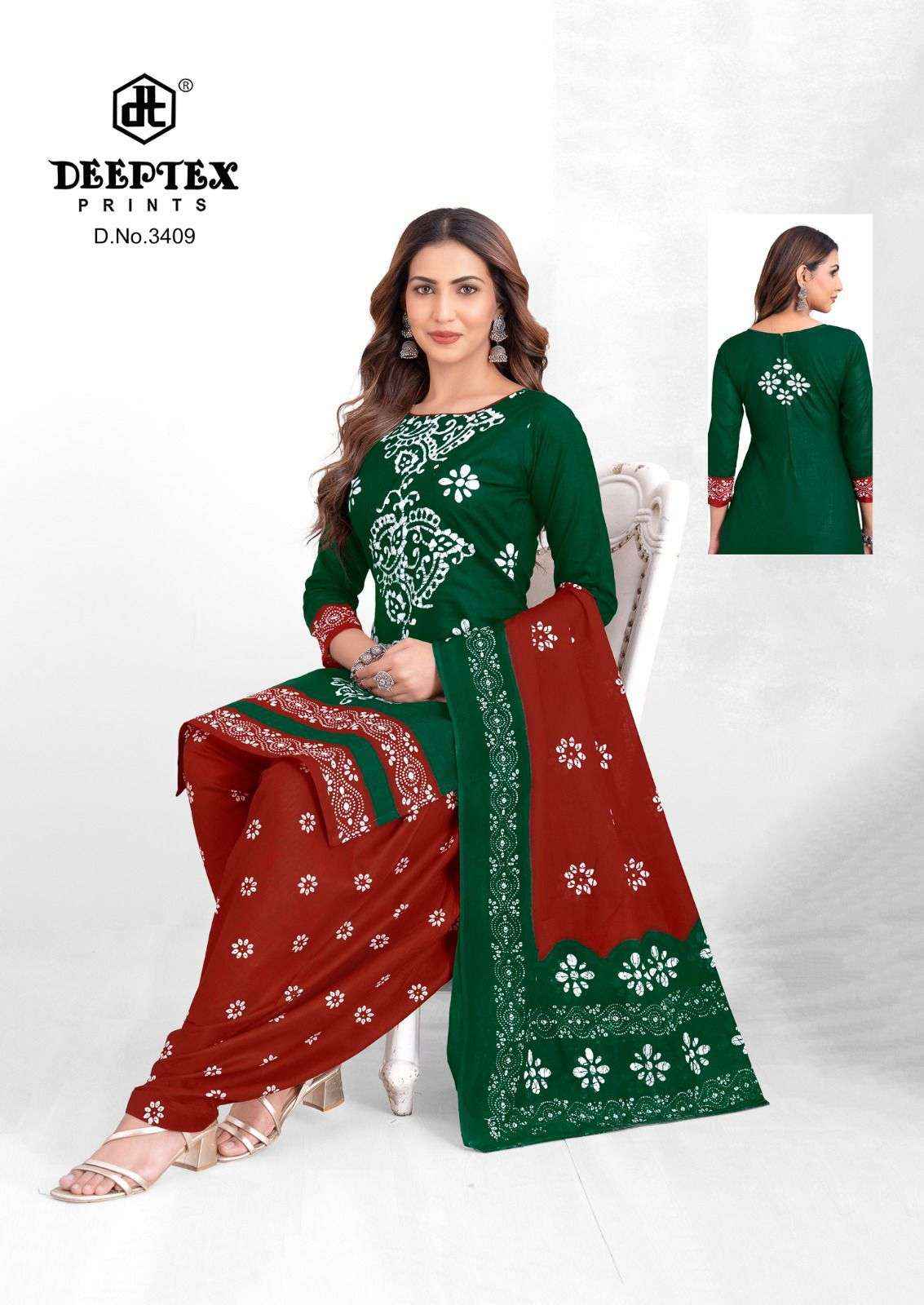 DEEPTEX PRINTS BATIK PLUS VOL 34 COTTON PRINTED PATIYALA SALWAR KAMEEZ WHOLESALE RATE ( 10 PCS CATALOG )