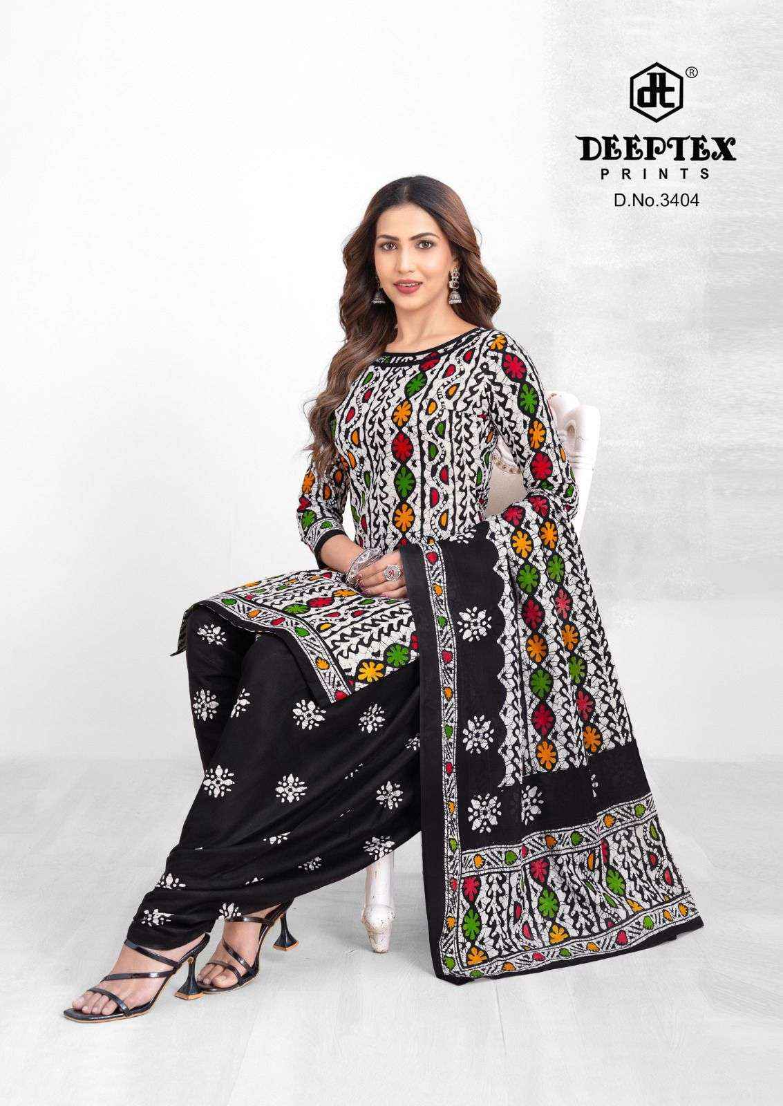 DEEPTEX PRINTS BATIK PLUS VOL 34 COTTON PRINTED PATIYALA SALWAR KAMEEZ WHOLESALE RATE ( 10 PCS CATALOG )