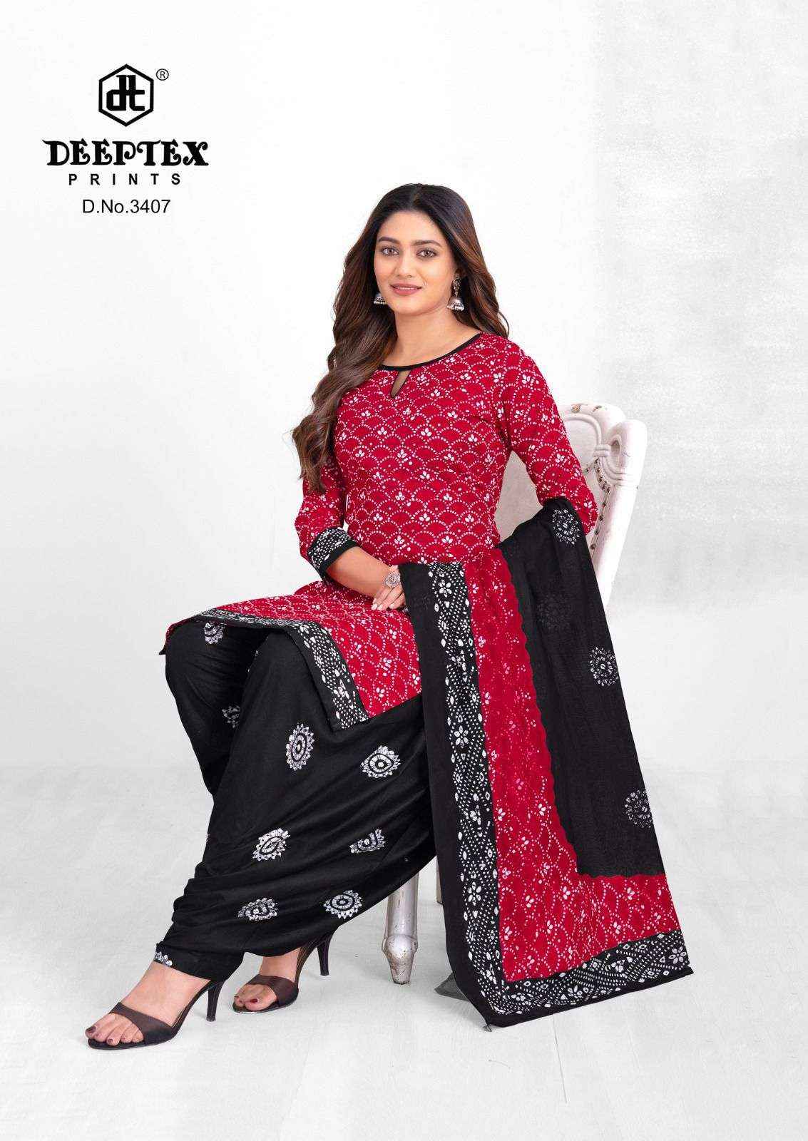 DEEPTEX PRINTS BATIK PLUS VOL 34 COTTON PRINTED PATIYALA SALWAR KAMEEZ WHOLESALE RATE ( 10 PCS CATALOG )