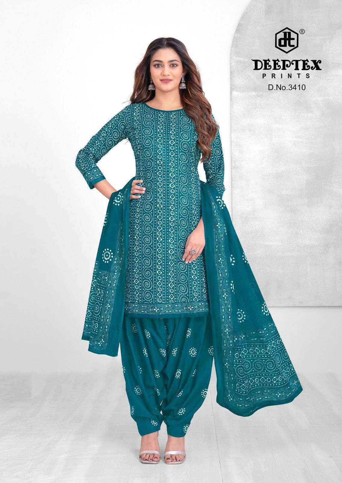 DEEPTEX PRINTS BATIK PLUS VOL 34 COTTON PRINTED PATIYALA SALWAR KAMEEZ WHOLESALE RATE ( 10 PCS CATALOG )