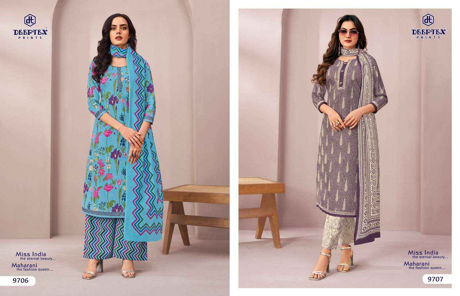 DEEPTEX PRINTS MISS INDIA VOL 97 COTTON PRINTED LADIES SALWAR KAMEEZ WHOLESALE RATE ( 16 PCS CATALOG )