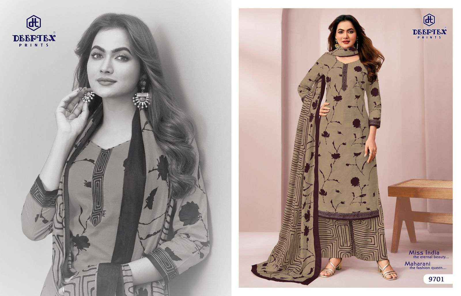 DEEPTEX PRINTS MISS INDIA VOL 97 COTTON PRINTED LADIES SALWAR KAMEEZ WHOLESALE RATE ( 16 PCS CATALOG )