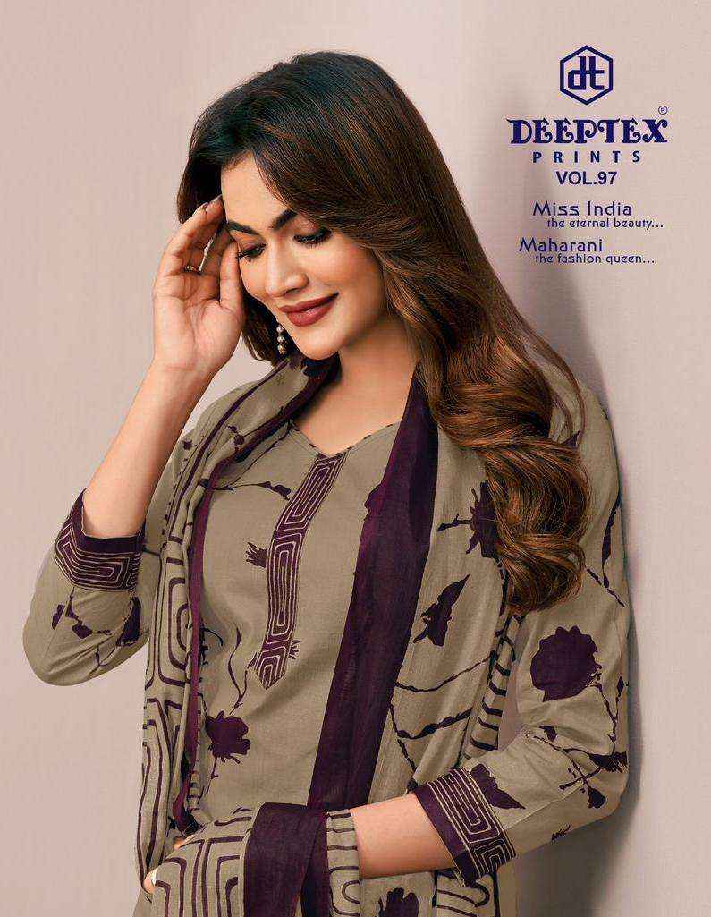 DEEPTEX PRINTS MISS INDIA VOL 97 COTTON PRINTED LADIES SALWAR KAMEEZ WHOLESALE RATE ( 16 PCS CATALOG )