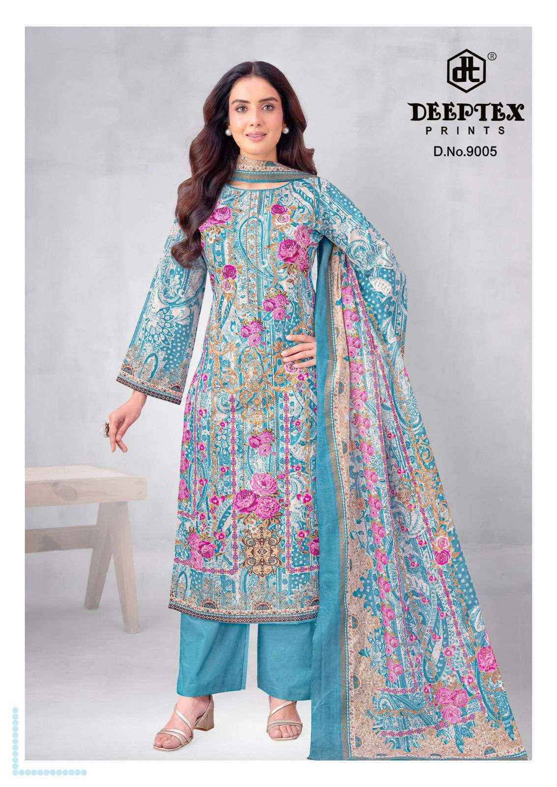 Deeptex Prints Roohi Zara Vol 9 Lawn Cotton Dress Material Wholesale Price ( 8 pcs Catalogue )
