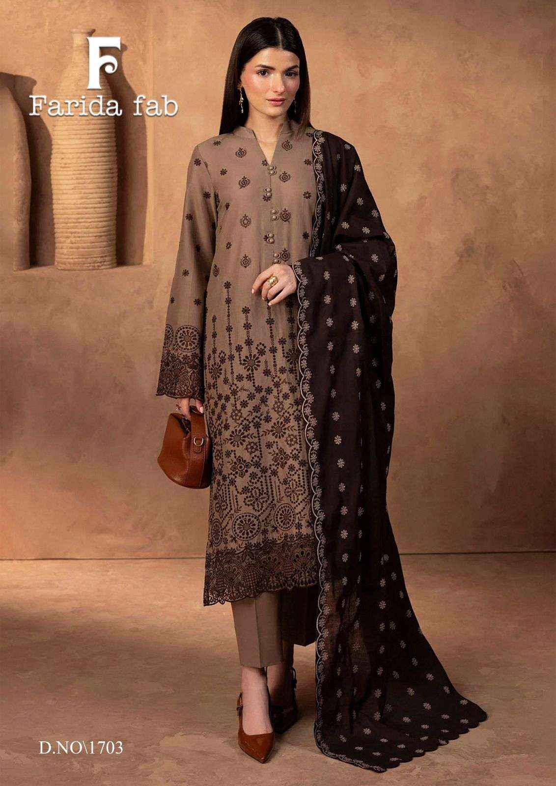 Farida Fab Chevron Vol 17 Exclusive Heavy Cotton Salwar Kameez Wholesale Rate ( 6 Pcs Catalog )