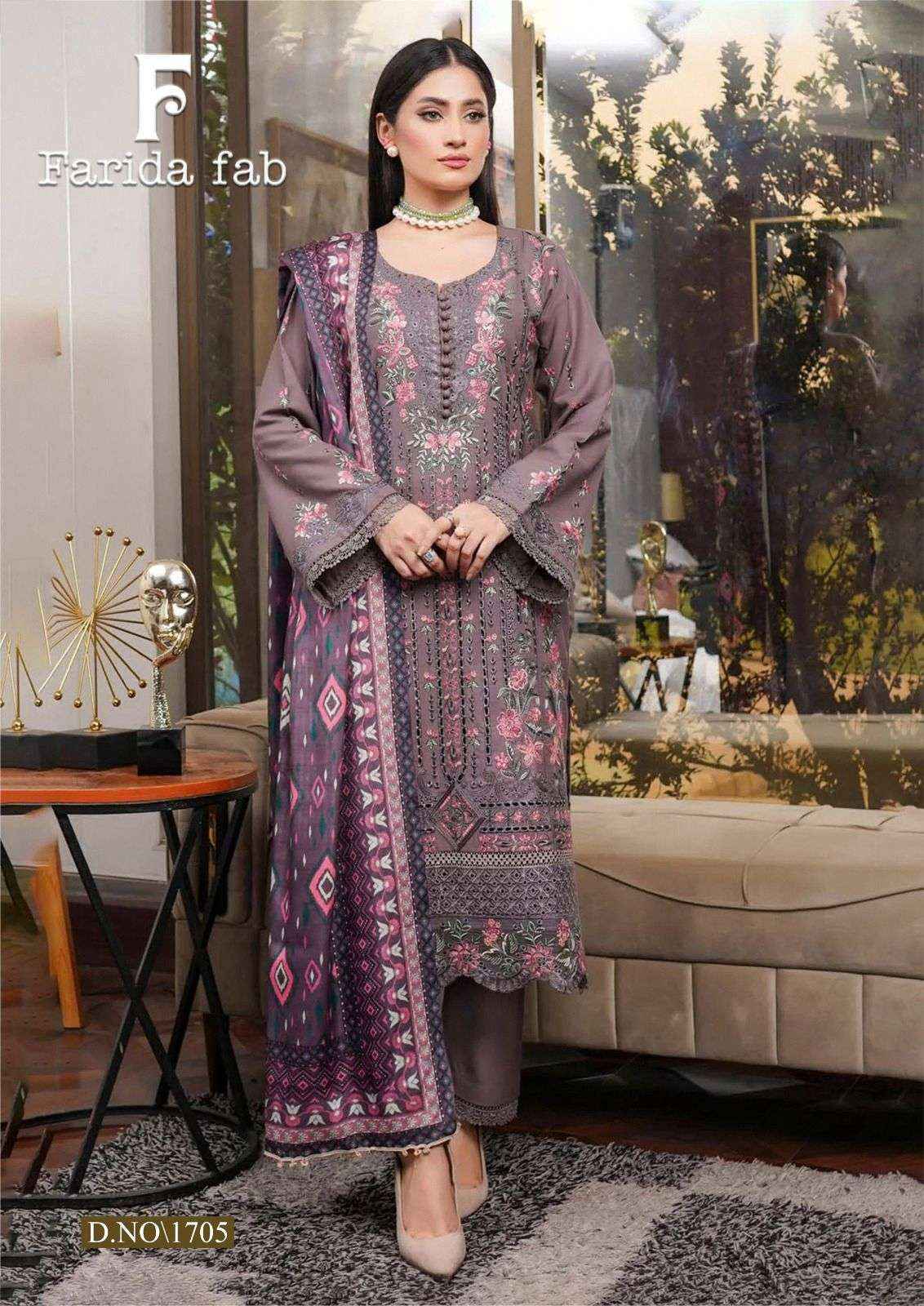 Farida Fab Chevron Vol 17 Exclusive Heavy Cotton Salwar Kameez Wholesale Rate ( 6 Pcs Catalog )