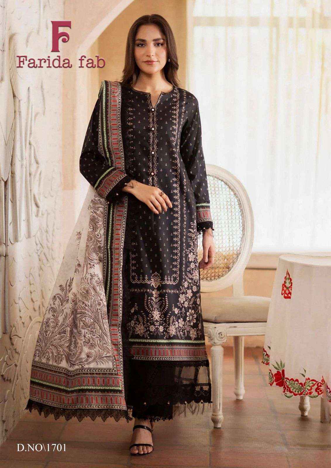Farida Fab Chevron Vol 17 Exclusive Heavy Cotton Salwar Kameez Wholesale Rate ( 6 Pcs Catalog )