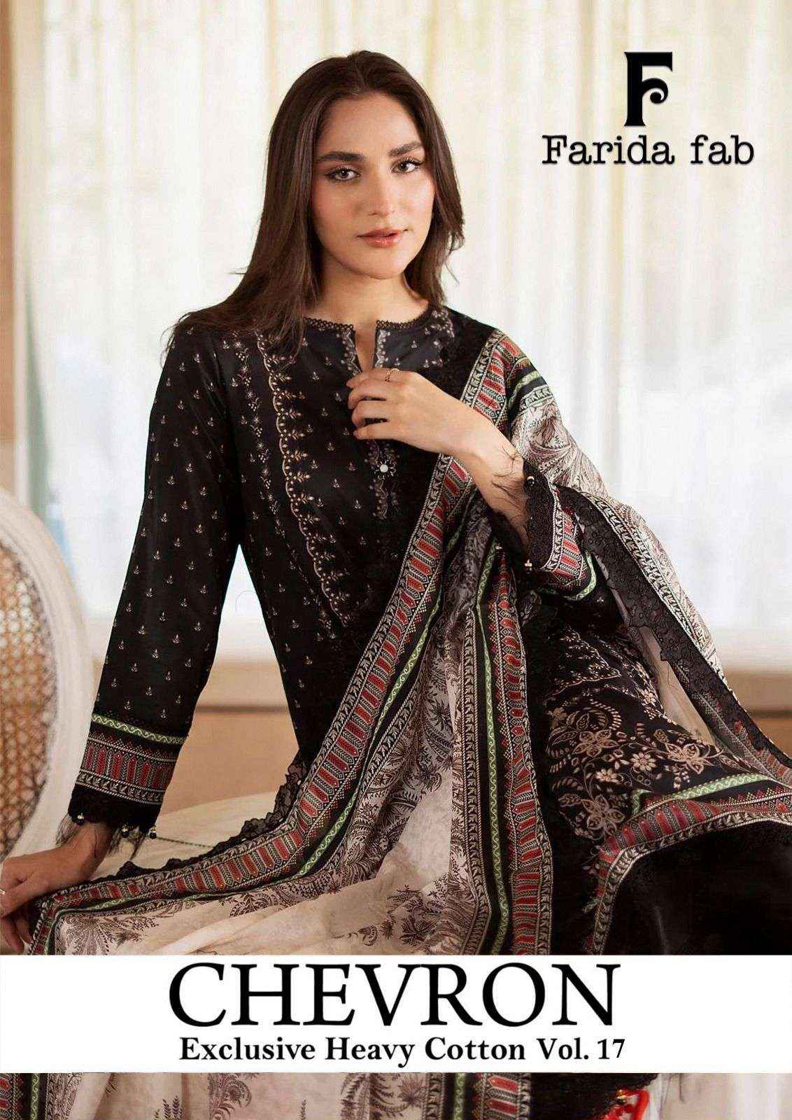 Farida Fab Chevron Vol 17 Exclusive Heavy Cotton Salwar Kameez Wholesale Rate ( 6 Pcs Catalog )