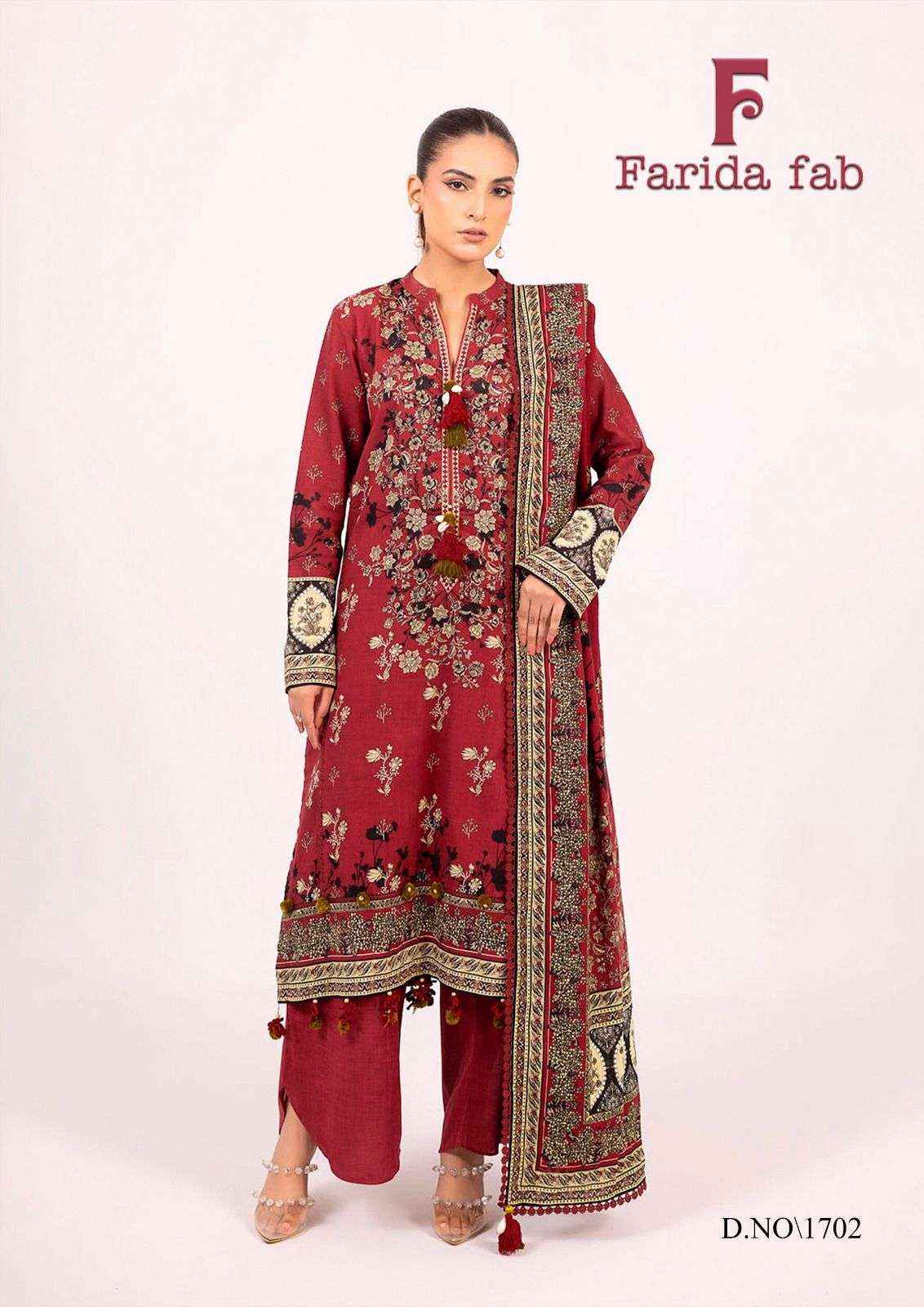 Farida Fab Chevron Vol 17 Exclusive Heavy Cotton Salwar Kameez Wholesale Rate ( 6 Pcs Catalog )