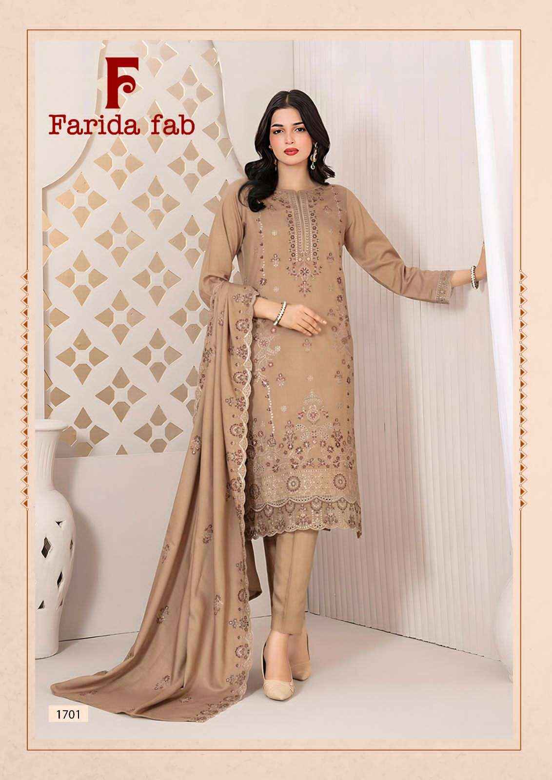 Farida Fab Ellija B Vol 17 Pure Cotton Salwar Kameez Wholesale Rate ( 6 Pcs Catalog )