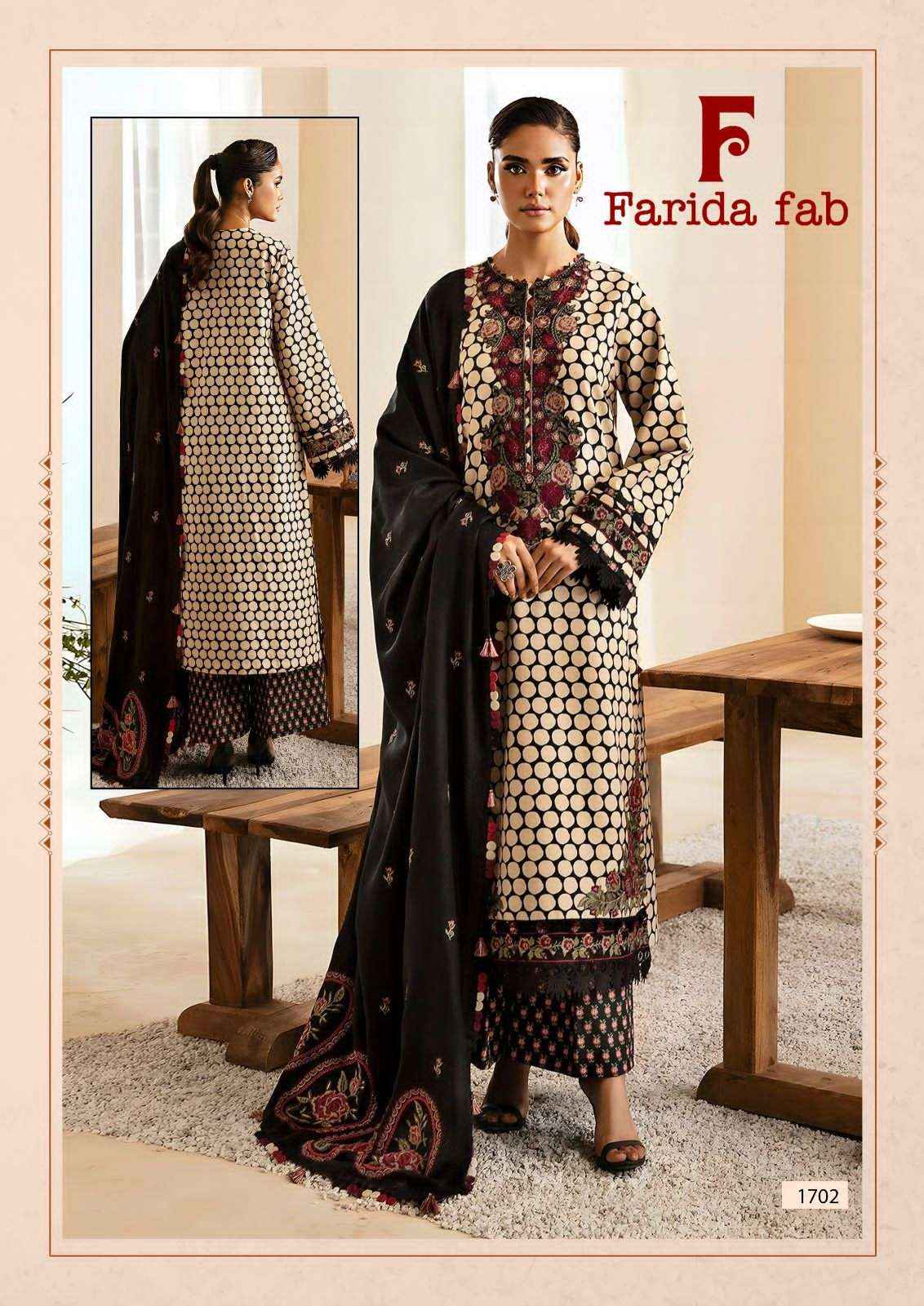 Farida Fab Ellija B Vol 17 Pure Cotton Salwar Kameez Wholesale Rate ( 6 Pcs Catalog )