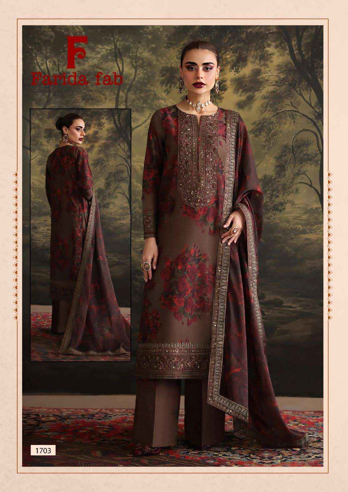 Farida Fab Ellija B Vol 17 Pure Cotton Salwar Kameez Wholesale Rate ( 6 Pcs Catalog )
