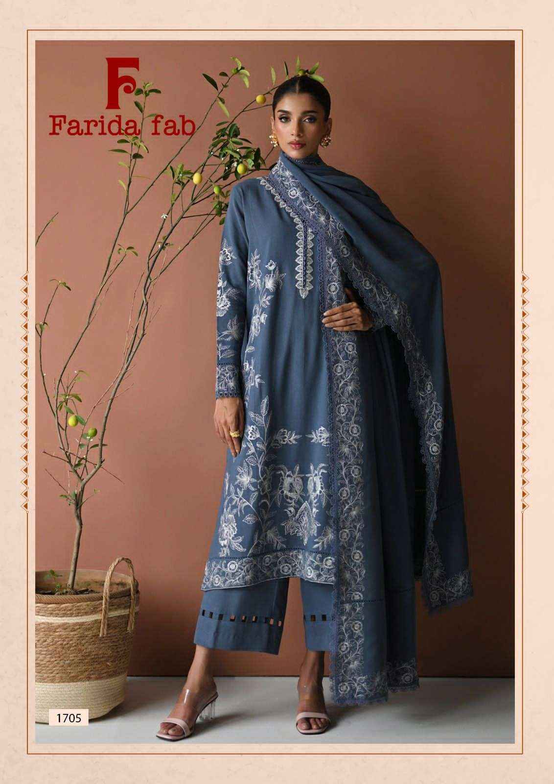 Farida Fab Ellija B Vol 17 Pure Cotton Salwar Kameez Wholesale Rate ( 6 Pcs Catalog )